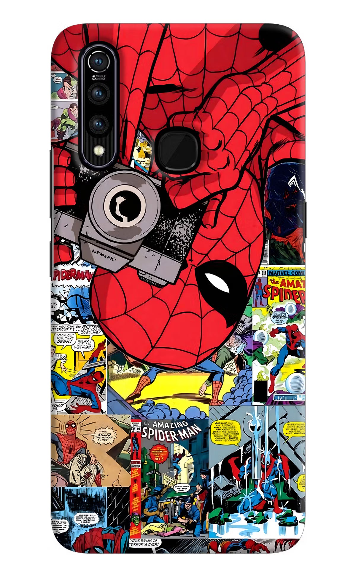 Spider Man Vivo Z1 Pro Back Cover - Spider Man Vivo Z1 Pro Hard Case Back Cover by Casekaro Spider Man Vivo Z1 Pro Hard Case Back Cover by Casekaro