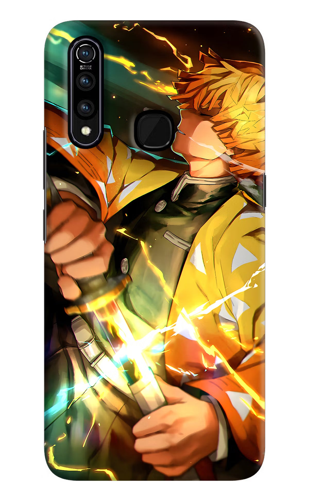 Demon Slayer Vivo Z1 Pro Back Cover - Demon Slayer Vivo Z1 Pro Hard Case Back Cover by Casekaro Demon Slayer Vivo Z1 Pro Hard Case Back Cover by Casekaro