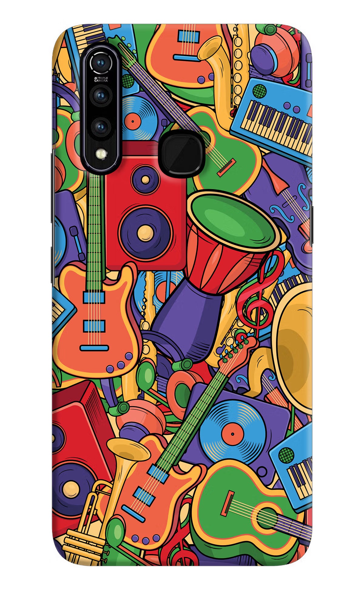 Music Instrument Doodle Vivo Z1 Pro Back Cover - Music Instrument Doodle Vivo Z1 Pro Hard Case Back Cover by Casekaro Music Instrument Doodle Vivo Z1 Pro Hard Case Back Cover by Casekaro