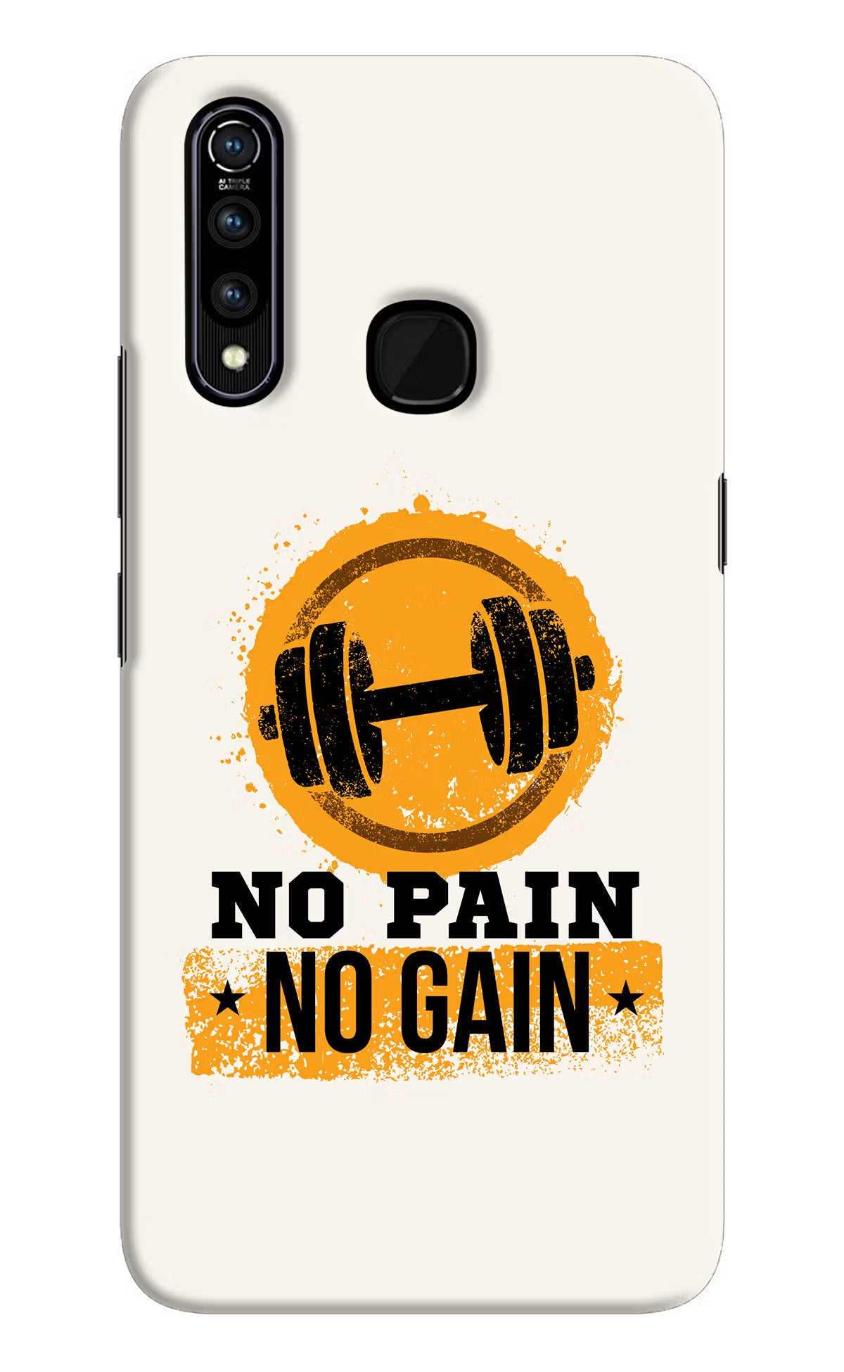 No Pain No Gain Vivo Z1 Pro Back Cover - No Pain No Gain Vivo Z1 Pro Hard Case Back Cover by Casekaro No Pain No Gain Vivo Z1 Pro Hard Case Back Cover by Casekaro