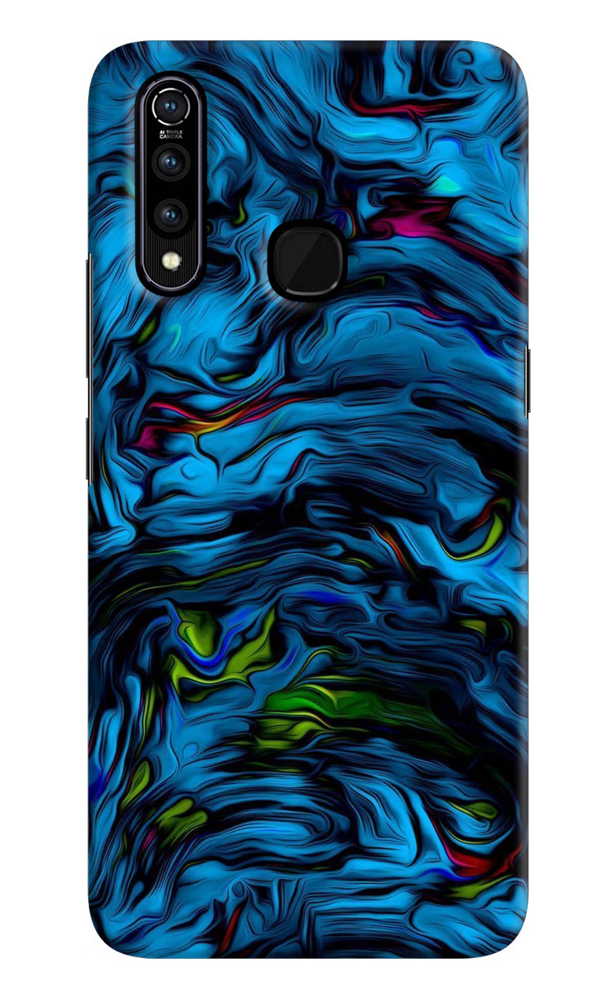 Dark Blue Abstract Vivo Z1 Pro Back Cover - Dark Blue Abstract Vivo Z1 Pro Hard Case Back Cover by Casekaro Dark Blue Abstract Vivo Z1 Pro Hard Case Back Cover by Casekaro