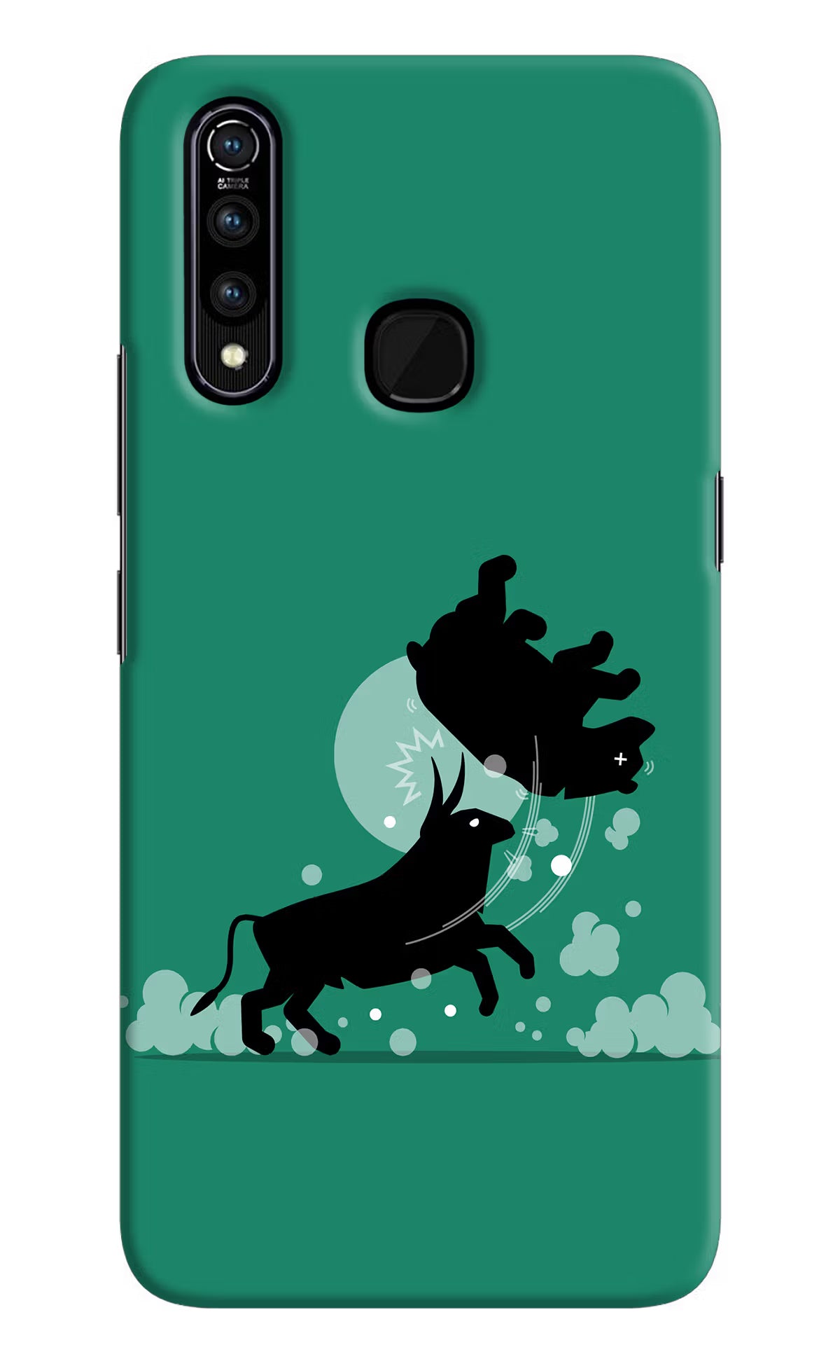 Bull Conqueror Vivo Z1 Pro Back Cover - Bull Conqueror Vivo Z1 Pro Hard Case Back Cover by Casekaro Bull Conqueror Vivo Z1 Pro Hard Case Back Cover by Casekaro