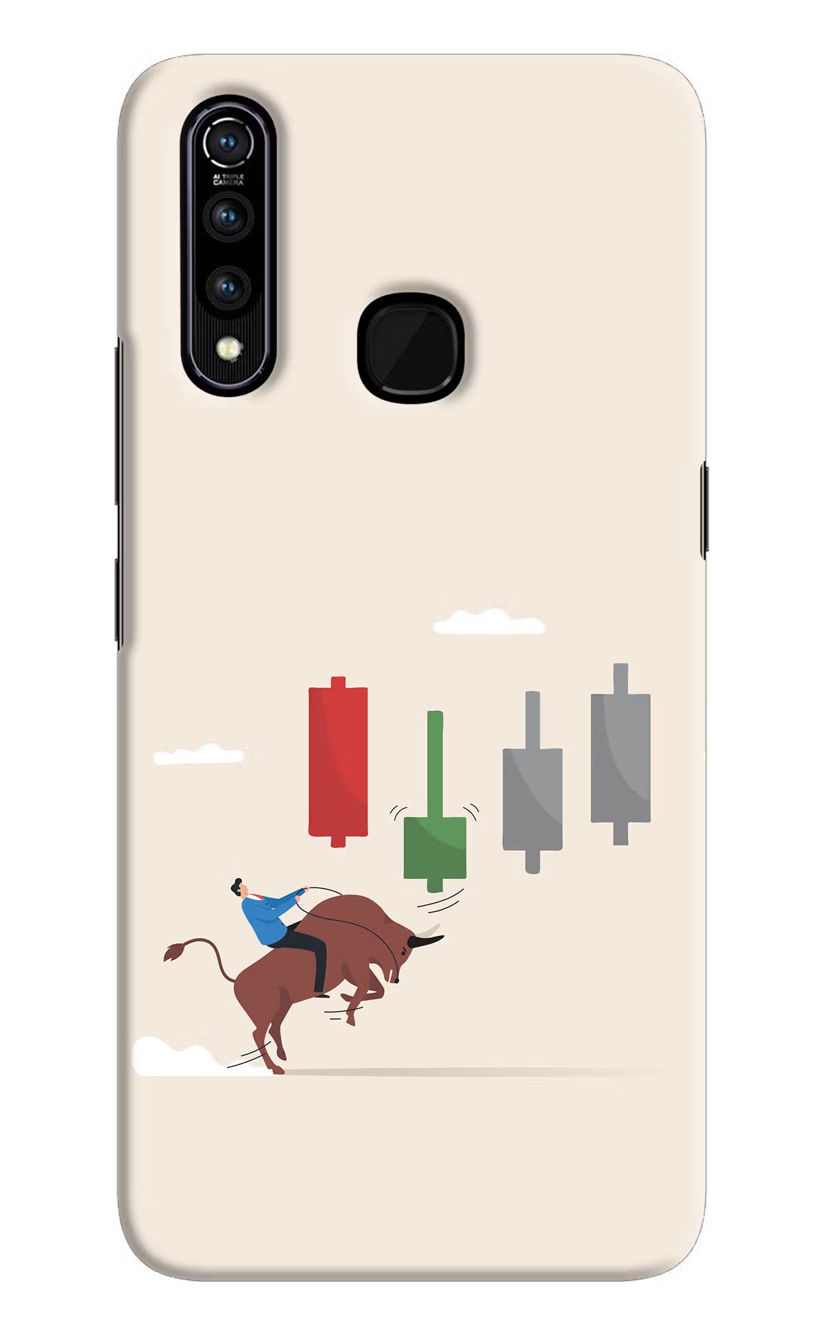 Bull Trading Momentum Vivo Z1 Pro Back Cover - Bull Trading Momentum Vivo Z1 Pro Hard Case Back Cover by Casekaro Bull Trading Momentum Vivo Z1 Pro Hard Case Back Cover by Casekaro