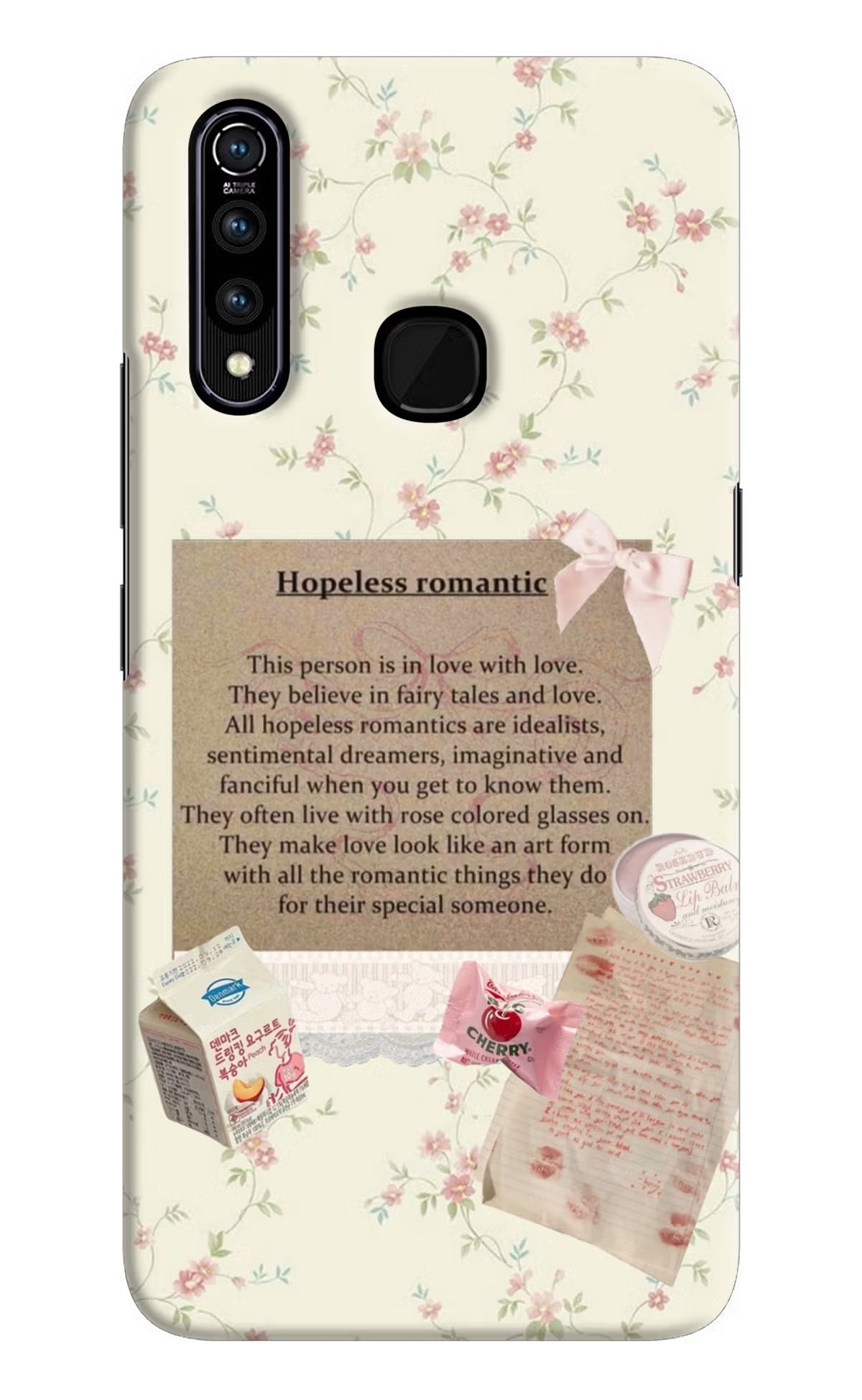 Hopeless Romantic Vivo Z1 Pro Back Cover - Hopeless Romantic Vivo Z1 Pro Hard Case Back Cover by Casekaro Hopeless Romantic Vivo Z1 Pro Hard Case Back Cover by Casekaro