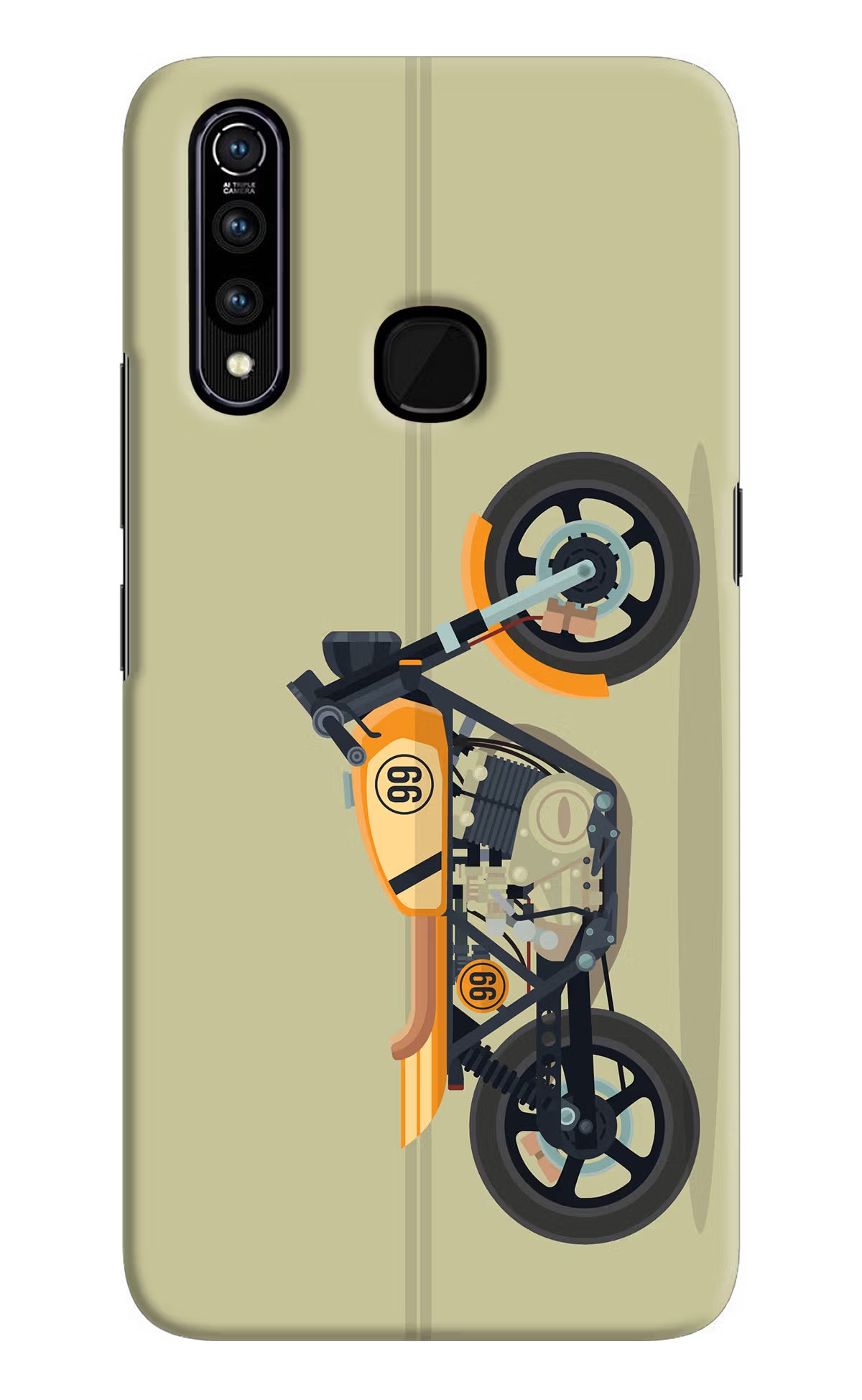 Vertical Speedster Vivo Z1 Pro Back Cover - Vertical Speedster Vivo Z1 Pro Hard Case Back Cover by Casekaro Vertical Speedster Vivo Z1 Pro Hard Case Back Cover by Casekaro