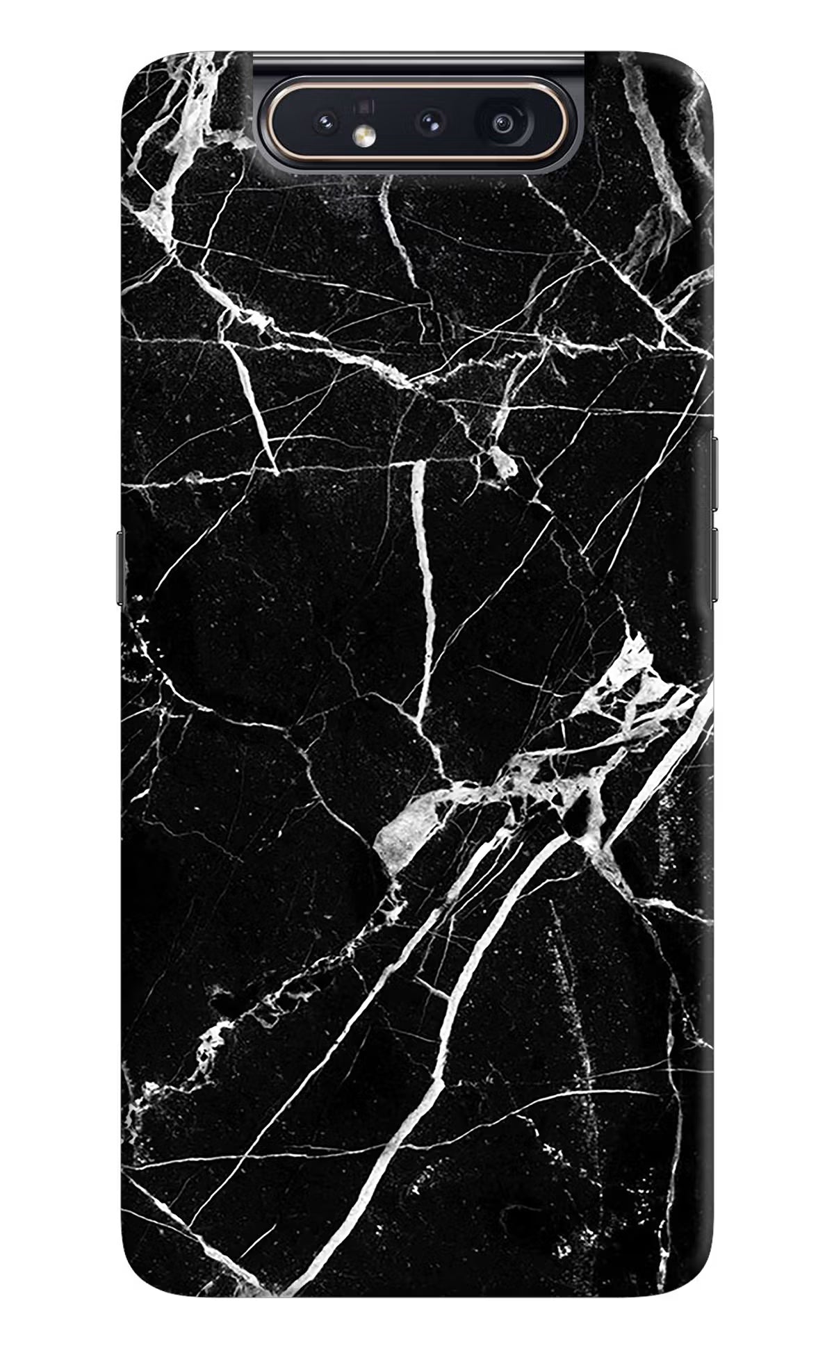 Black Marble Pattern Samsung A80 Back Cover - Black Marble Pattern Samsung A80 Hard Case Back Cover by Casekaro Black Marble Pattern Samsung A80 Hard Case Back Cover by Casekaro