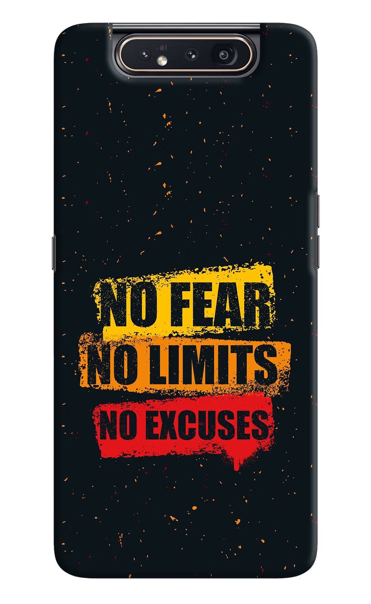 No Fear No Limits No Excuse Samsung A80 Back Cover - No Fear No Limits No Excuse Samsung A80 Hard Case Back Cover by Casekaro No Fear No Limits No Excuse Samsung A80 Hard Case Back Cover by Casekaro