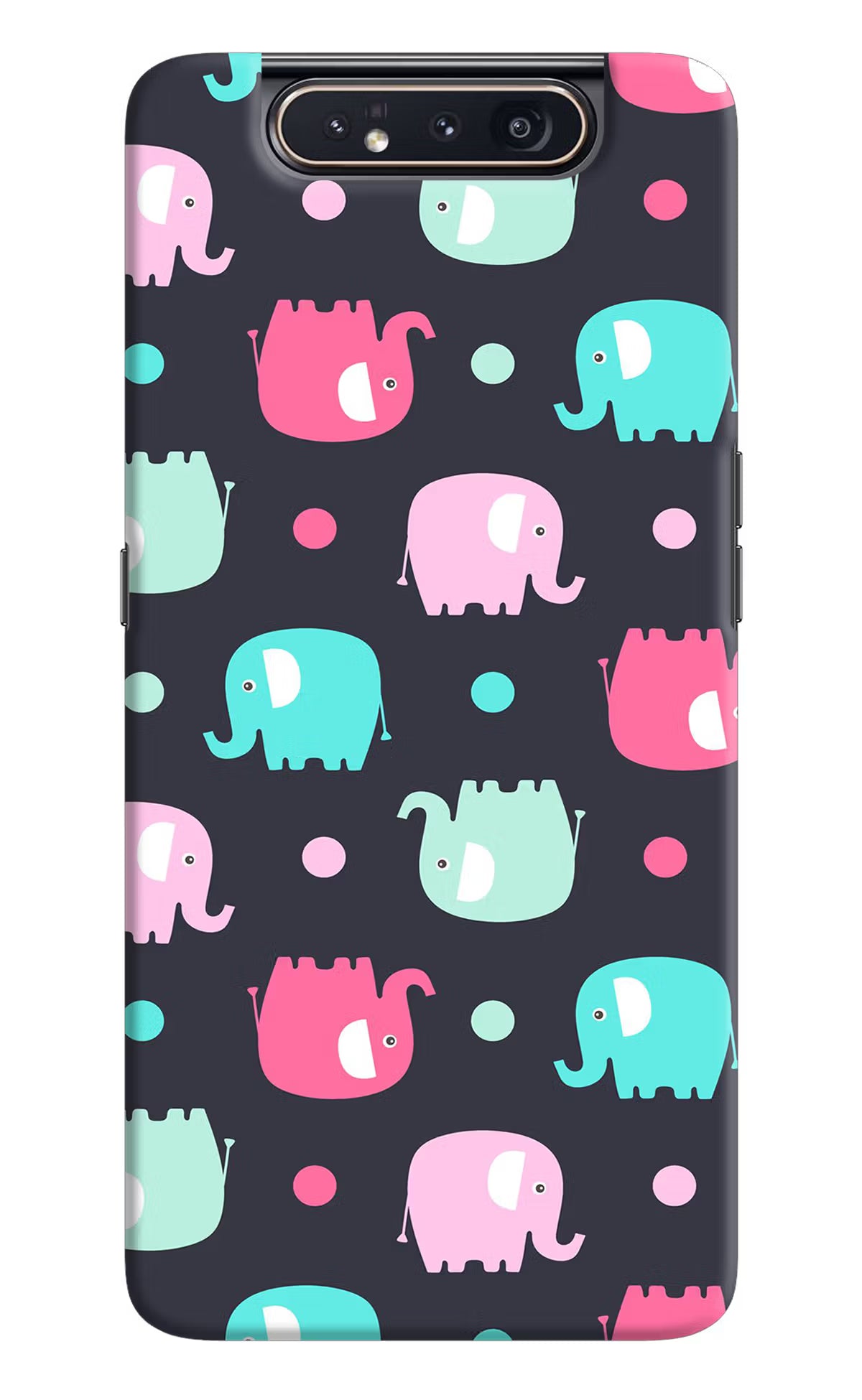 Elephants Samsung A80 Back Cover - Elephants Samsung A80 Hard Case Back Cover by Casekaro Elephants Samsung A80 Hard Case Back Cover by Casekaro
