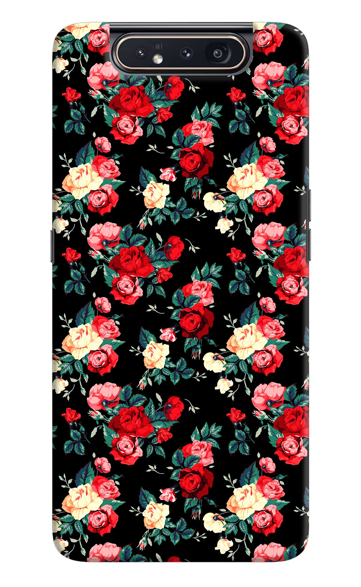 Rose Pattern Samsung A80 Back Cover - Rose Pattern Samsung A80 Hard Case Back Cover by Casekaro Rose Pattern Samsung A80 Hard Case Back Cover by Casekaro
