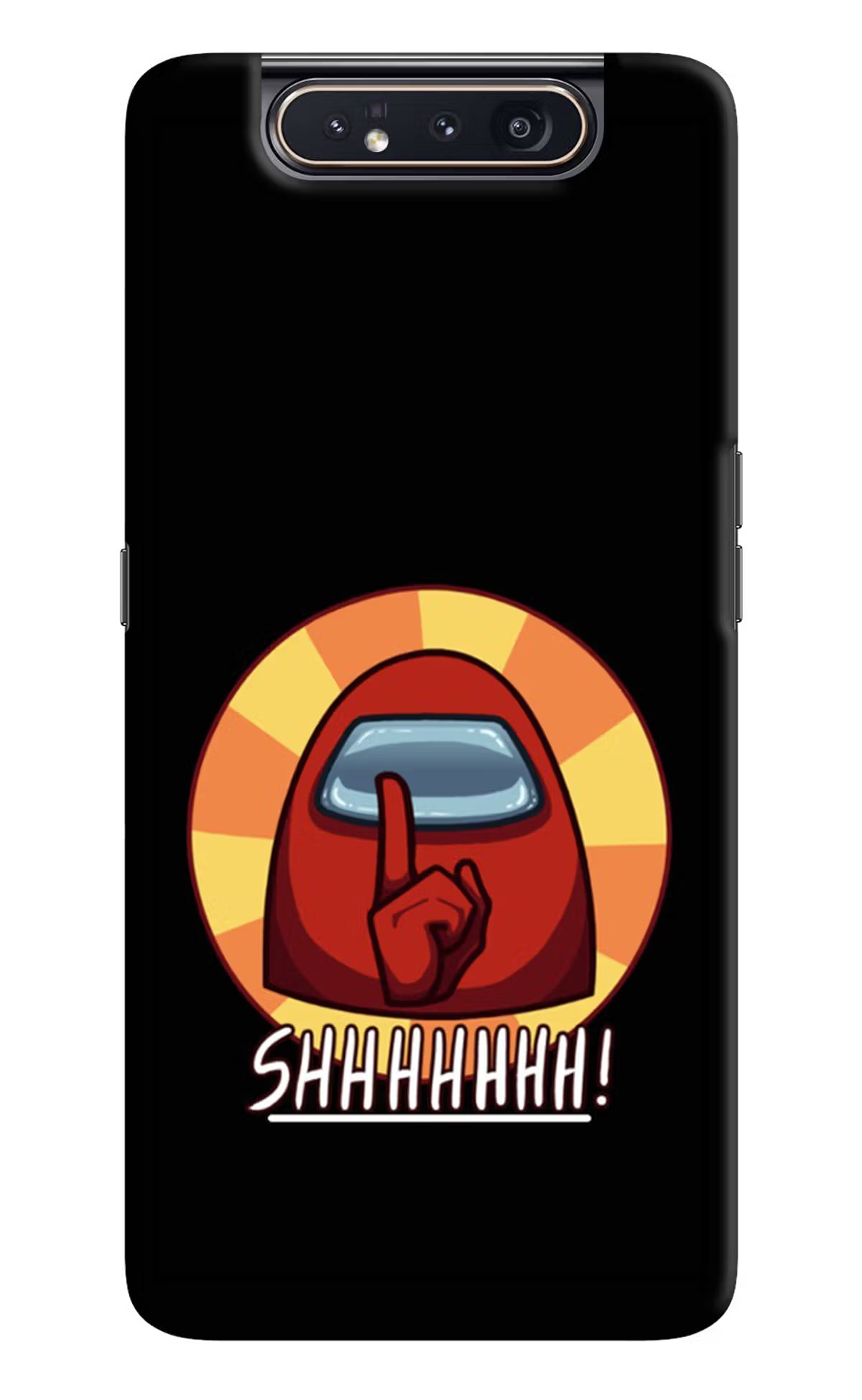 Among Us Shhh! Samsung A80 Back Cover - Among Us Shhh! Samsung A80 Hard Case Back Cover by Casekaro Among Us Shhh! Samsung A80 Hard Case Back Cover by Casekaro