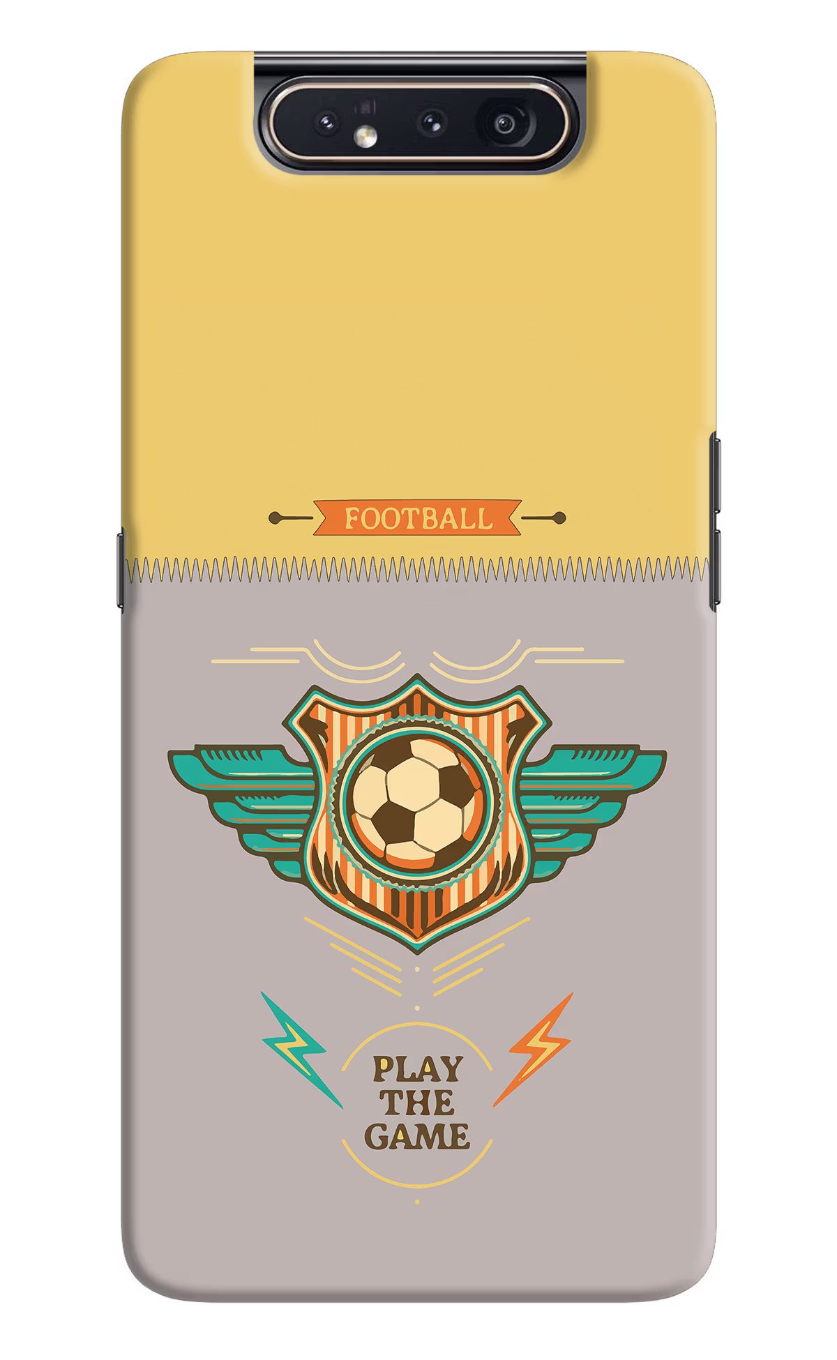 Football Samsung A80 Back Cover - Football Samsung A80 Hard Case Back Cover by Casekaro Football Samsung A80 Hard Case Back Cover by Casekaro