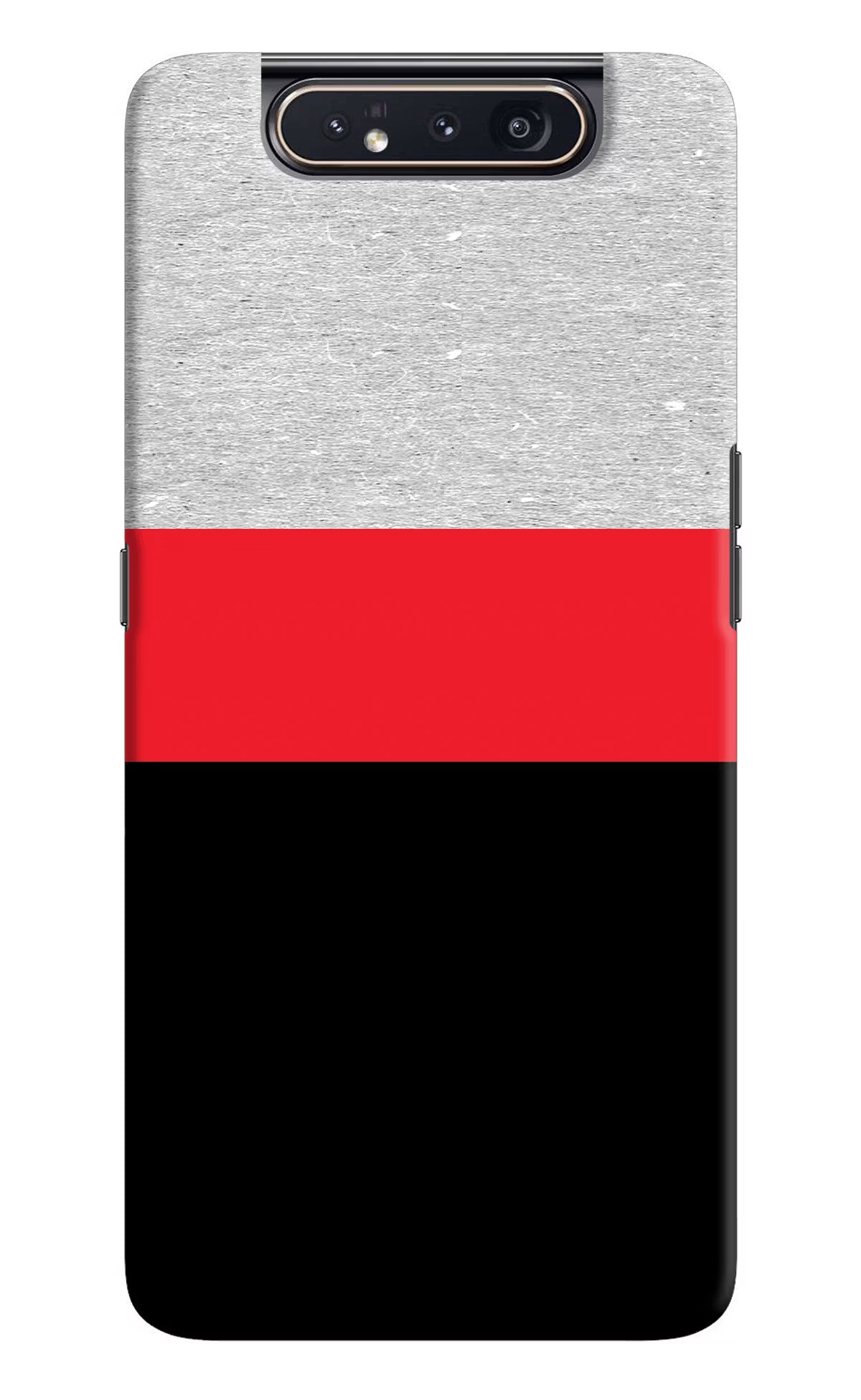 Tri Color Pattern Samsung A80 Back Cover - Tri Color Pattern Samsung A80 Hard Case Back Cover by Casekaro Tri Color Pattern Samsung A80 Hard Case Back Cover by Casekaro