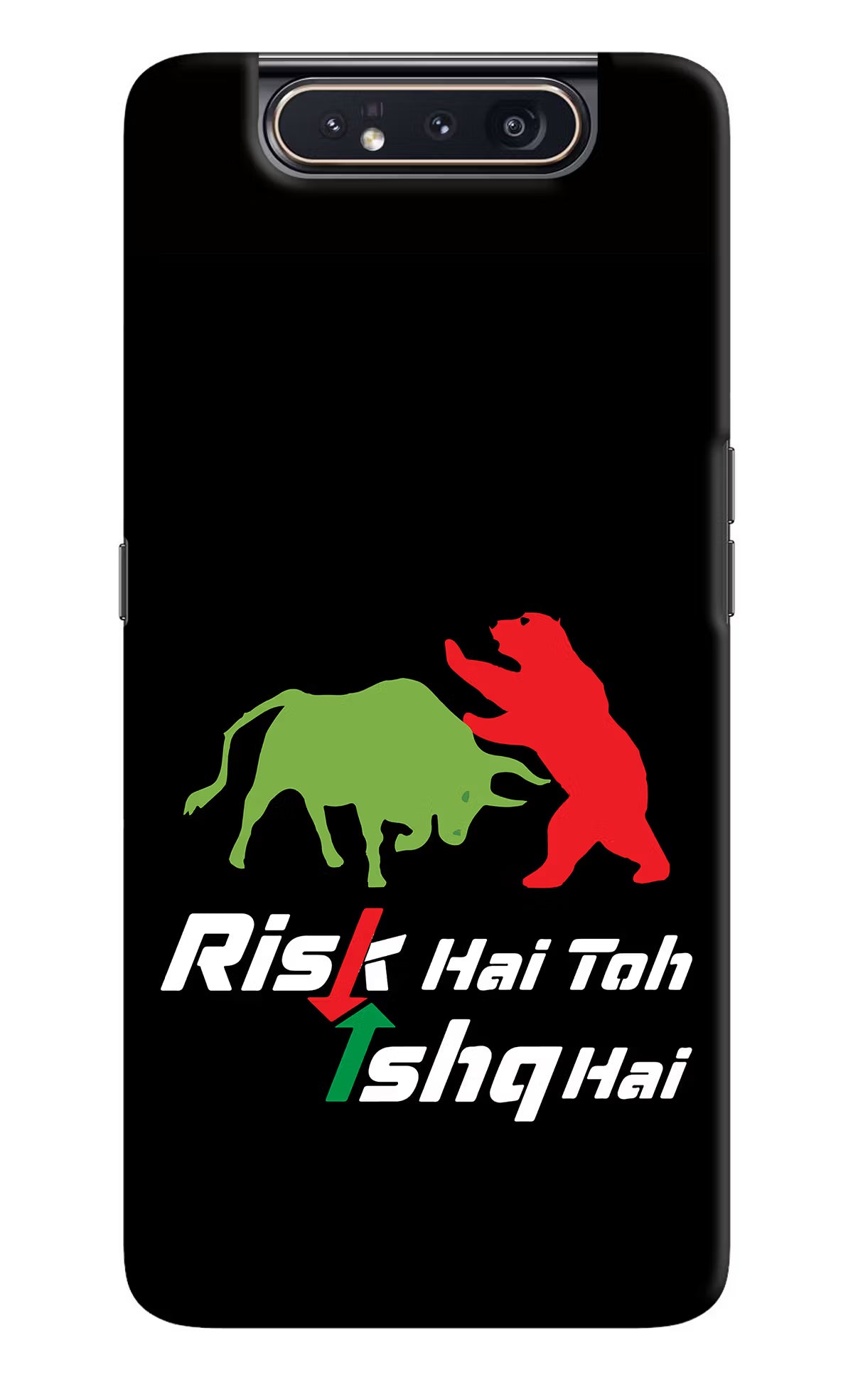 Risk Hai Toh Ishq Hai Samsung A80 Back Cover - Risk Hai Toh Ishq Hai Samsung A80 Hard Case Back Cover by Casekaro Risk Hai Toh Ishq Hai Samsung A80 Hard Case Back Cover by Casekaro