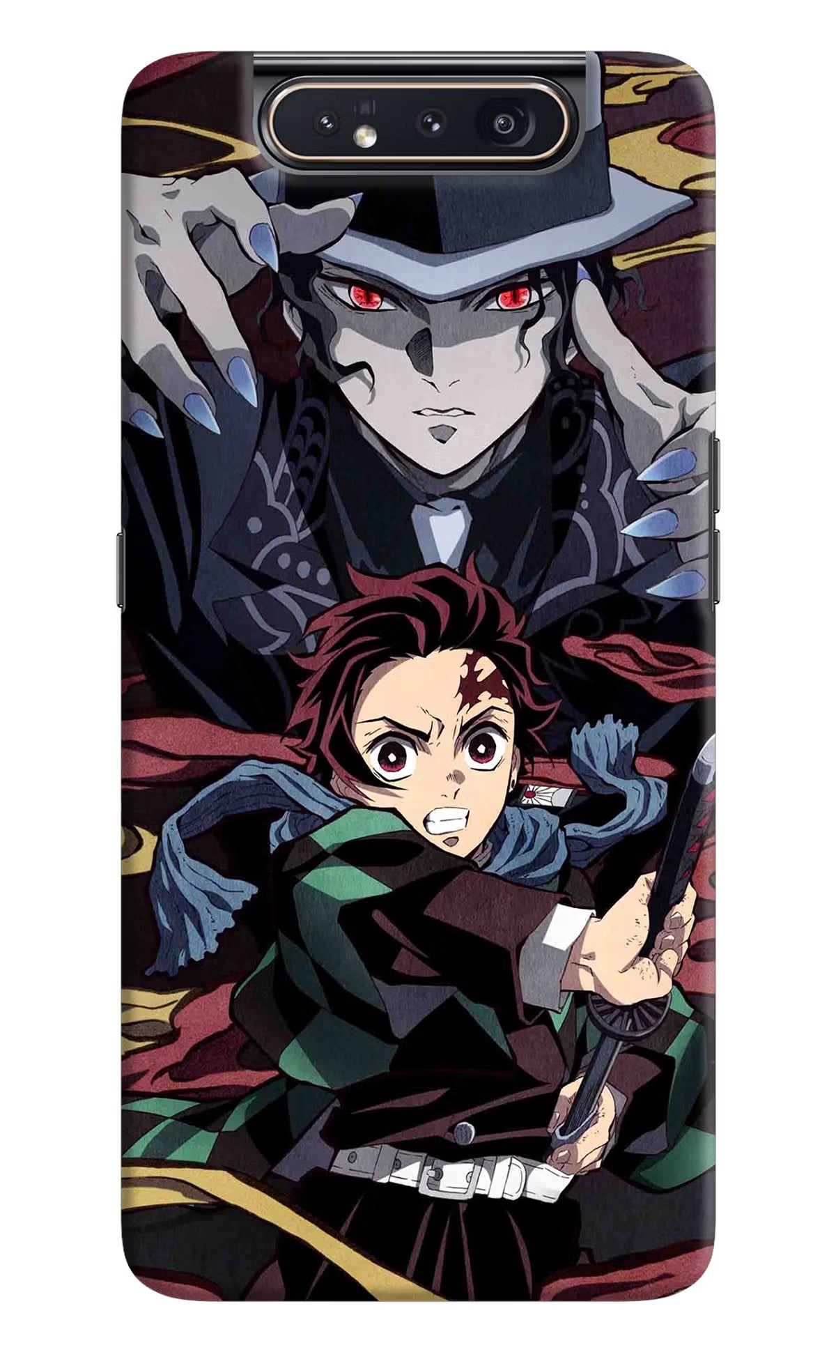 Demon Slayer Samsung A80 Back Cover - Demon Slayer Samsung A80 Hard Case Back Cover by Casekaro Demon Slayer Samsung A80 Hard Case Back Cover by Casekaro