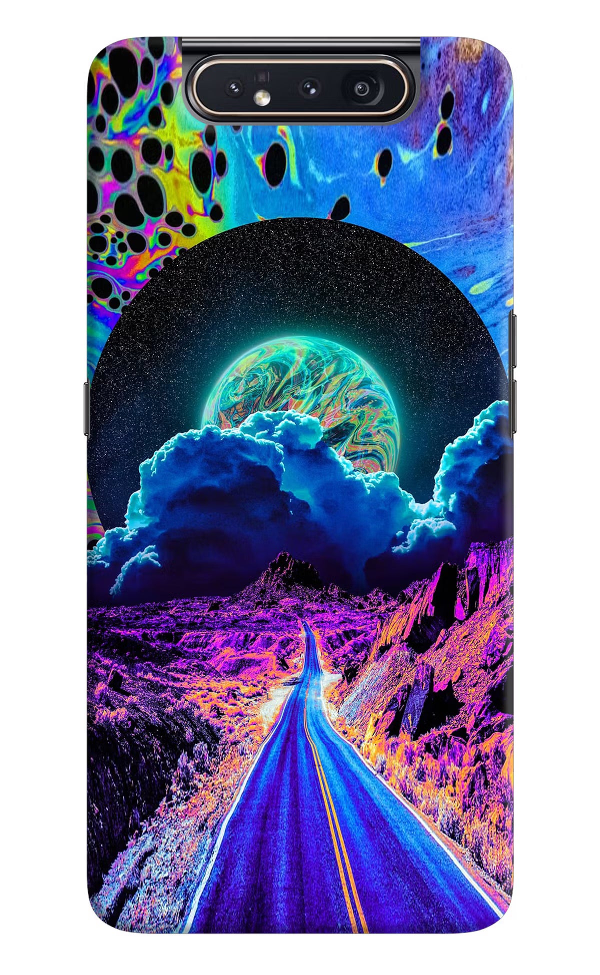 Psychedelic Painting Samsung A80 Back Cover - Psychedelic Painting Samsung A80 Hard Case Back Cover by Casekaro Psychedelic Painting Samsung A80 Hard Case Back Cover by Casekaro