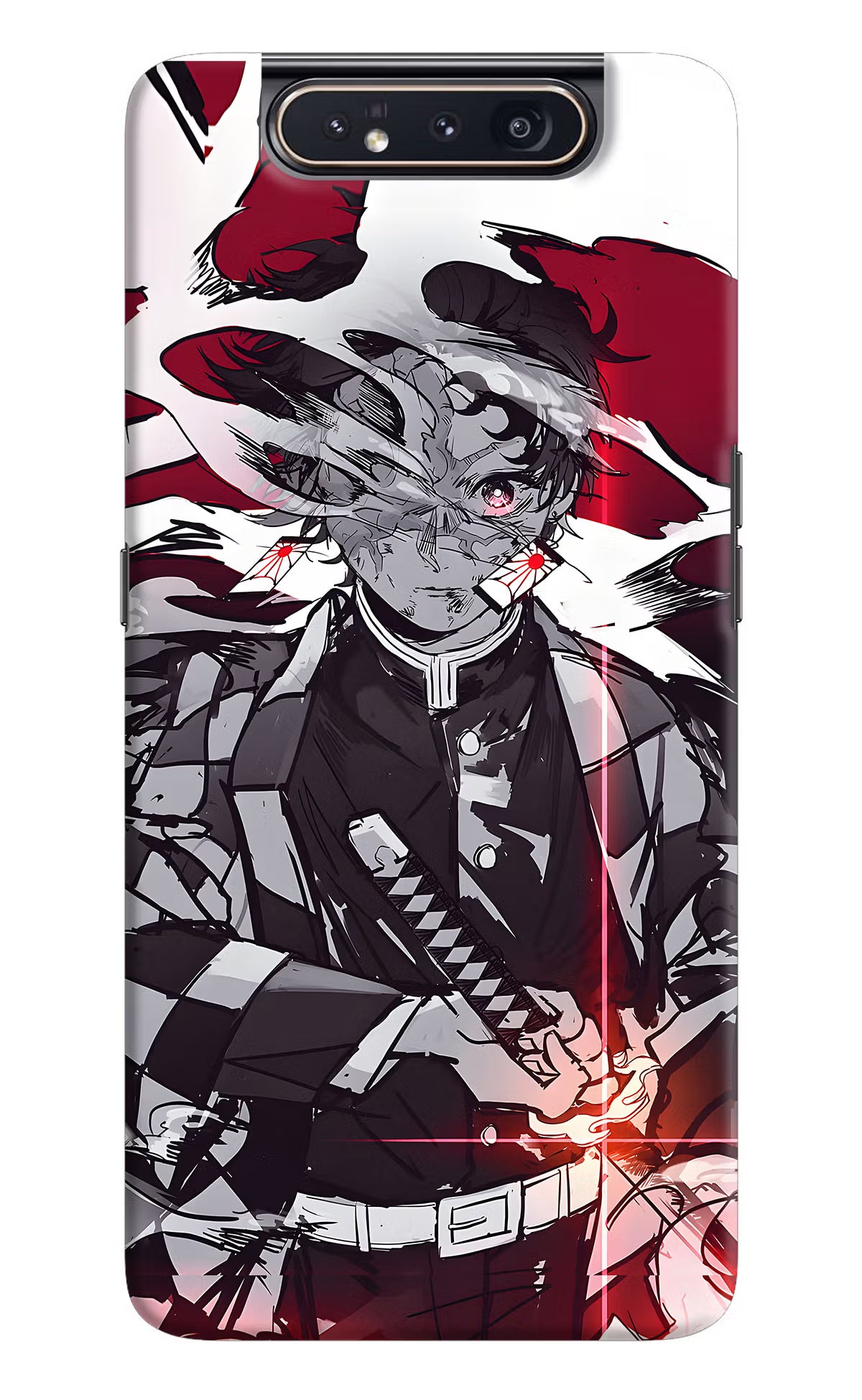 Demon Slayer Samsung A80 Back Cover - Demon Slayer Samsung A80 Hard Case Back Cover by Casekaro Demon Slayer Samsung A80 Hard Case Back Cover by Casekaro