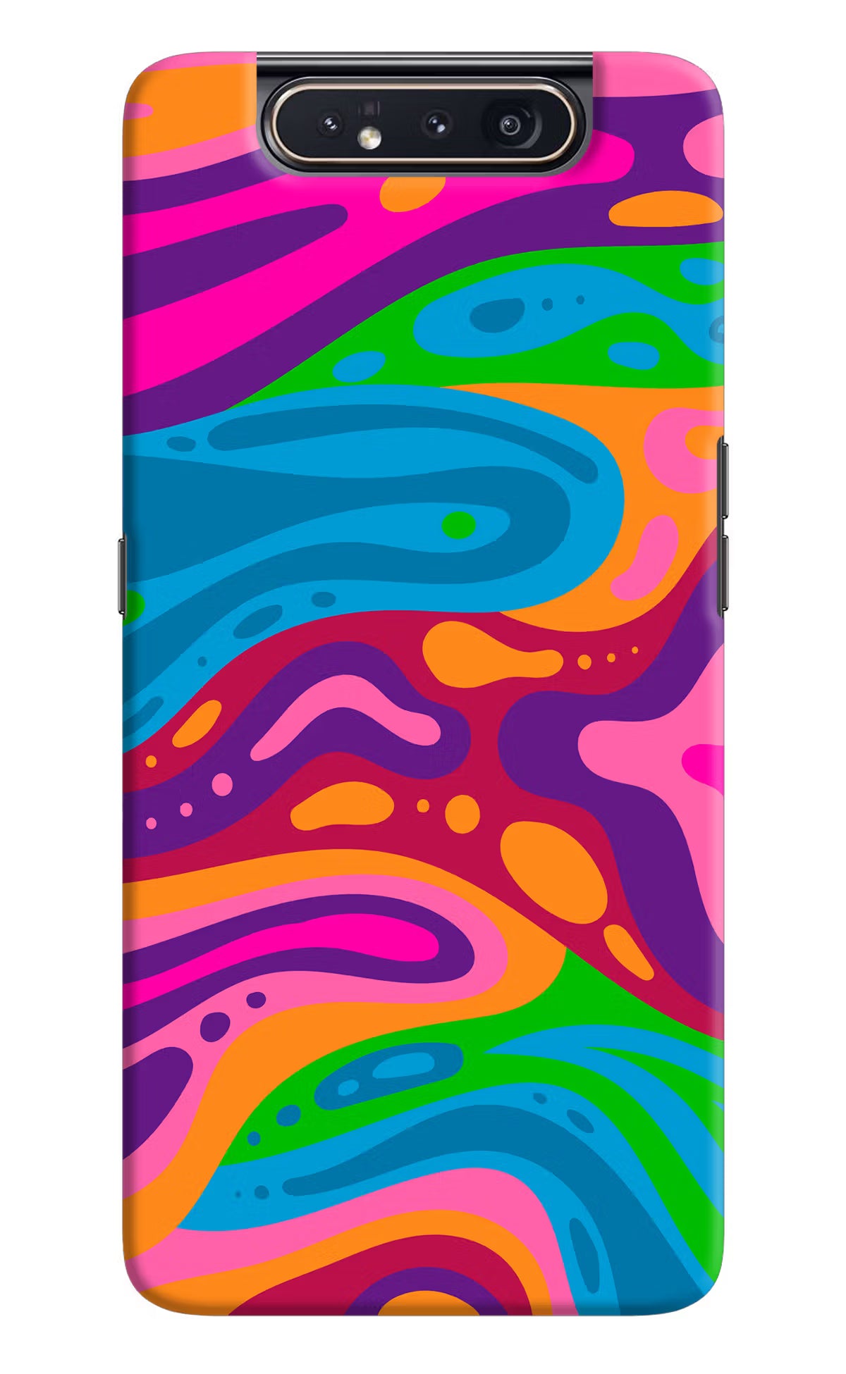 Trippy Pattern Samsung A80 Back Cover - Trippy Pattern Samsung A80 Hard Case Back Cover by Casekaro Trippy Pattern Samsung A80 Hard Case Back Cover by Casekaro