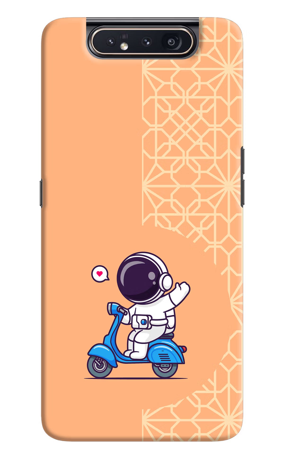 Cute Astronaut Riding Samsung A80 Back Cover - Cute Astronaut Riding Samsung A80 Hard Case Back Cover by Casekaro Cute Astronaut Riding Samsung A80 Hard Case Back Cover by Casekaro