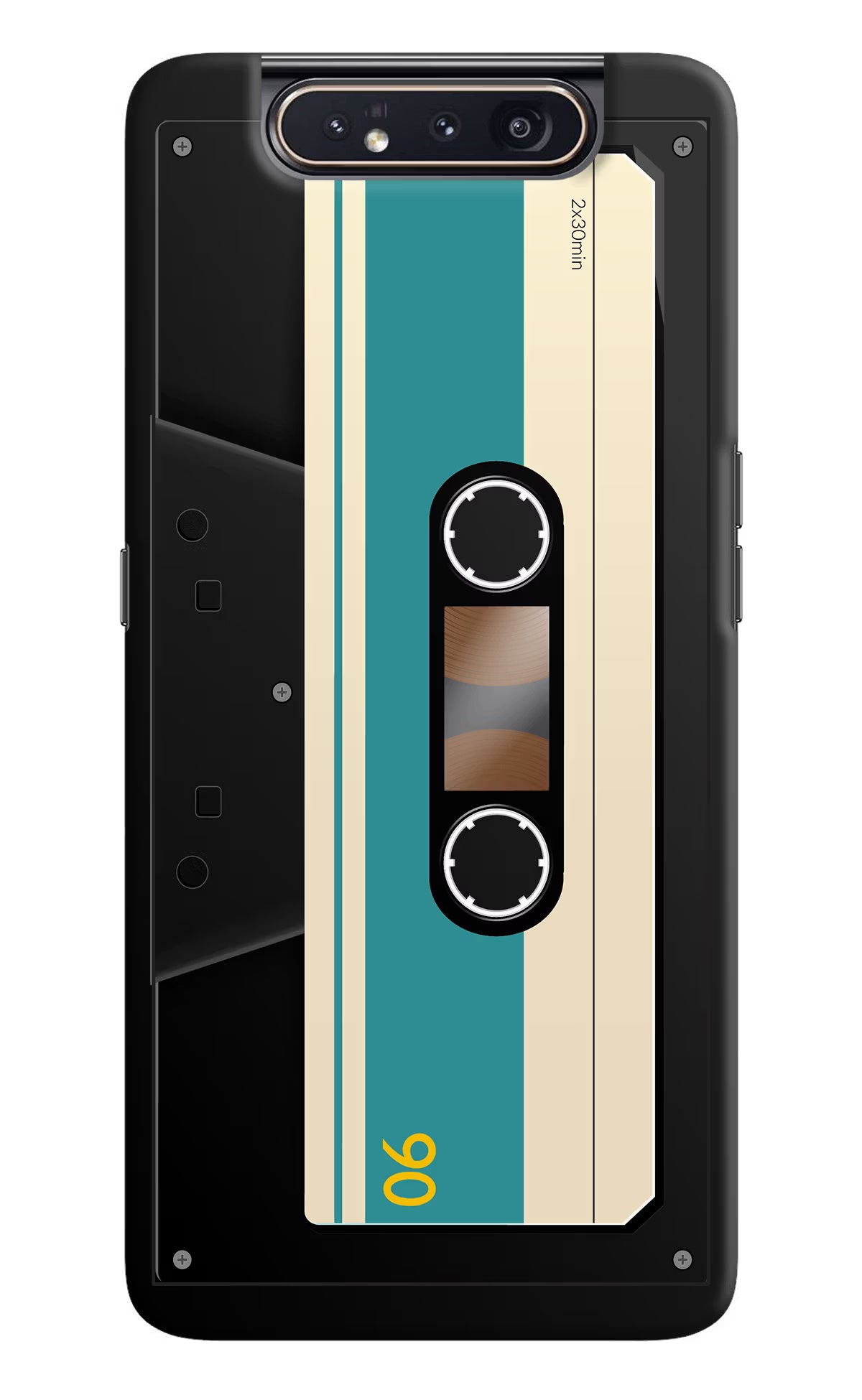 Cassette Samsung A80 Back Cover - Cassette Samsung A80 Hard Case Back Cover by Casekaro Cassette Samsung A80 Hard Case Back Cover by Casekaro