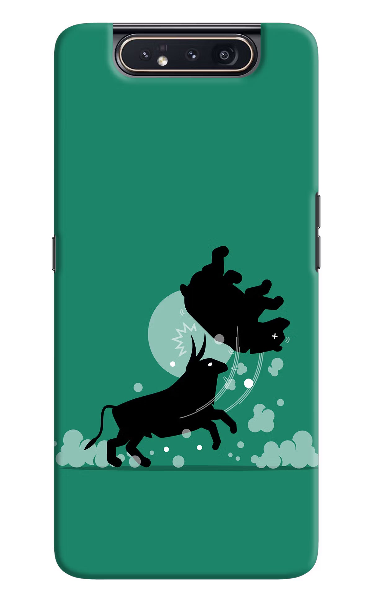 Bull Conqueror Samsung A80 Back Cover - Bull Conqueror Samsung A80 Hard Case Back Cover by Casekaro Bull Conqueror Samsung A80 Hard Case Back Cover by Casekaro