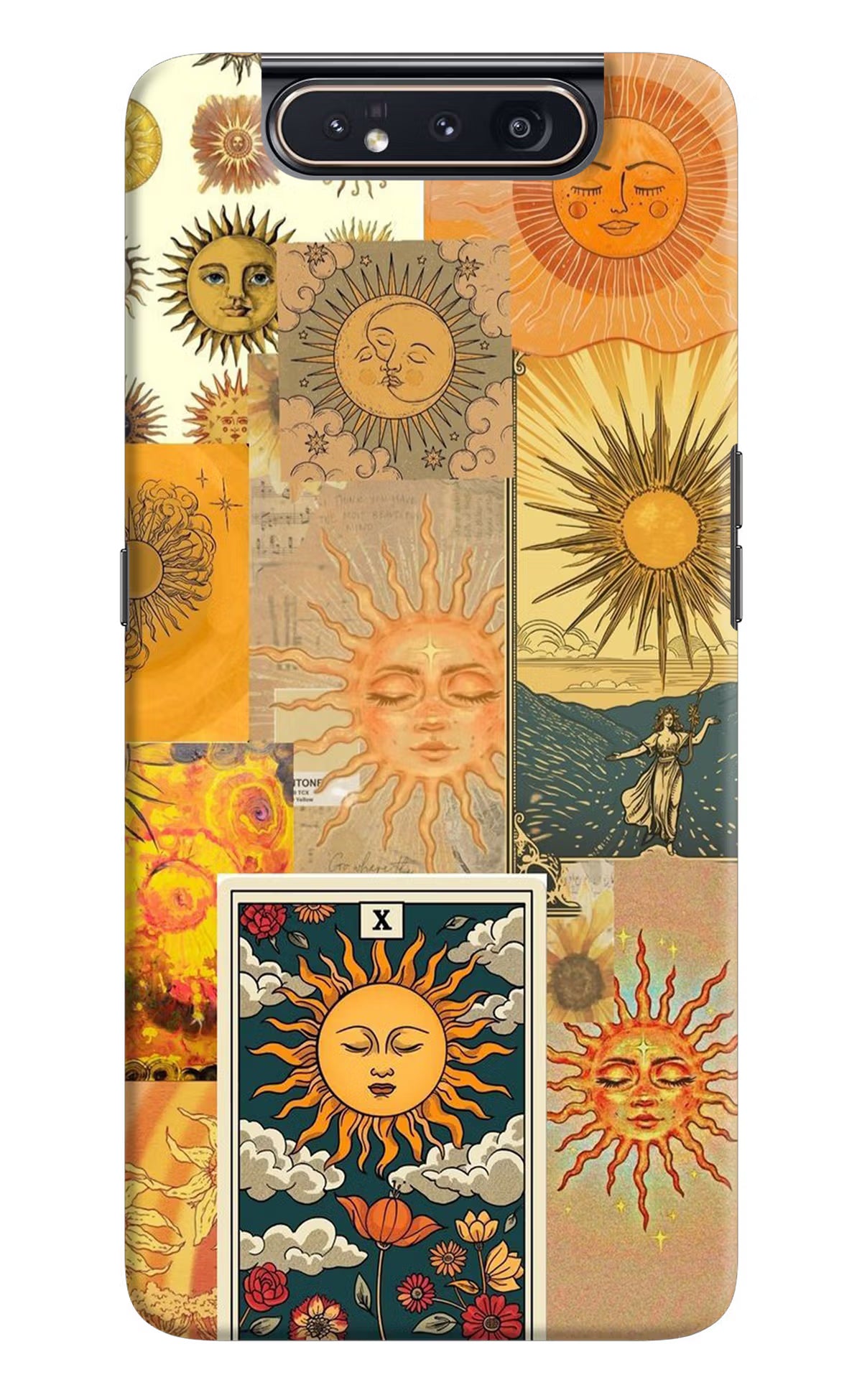 Sun Samsung A80 Back Cover - Sun Samsung A80 Hard Case Back Cover by Casekaro Sun Samsung A80 Hard Case Back Cover by Casekaro