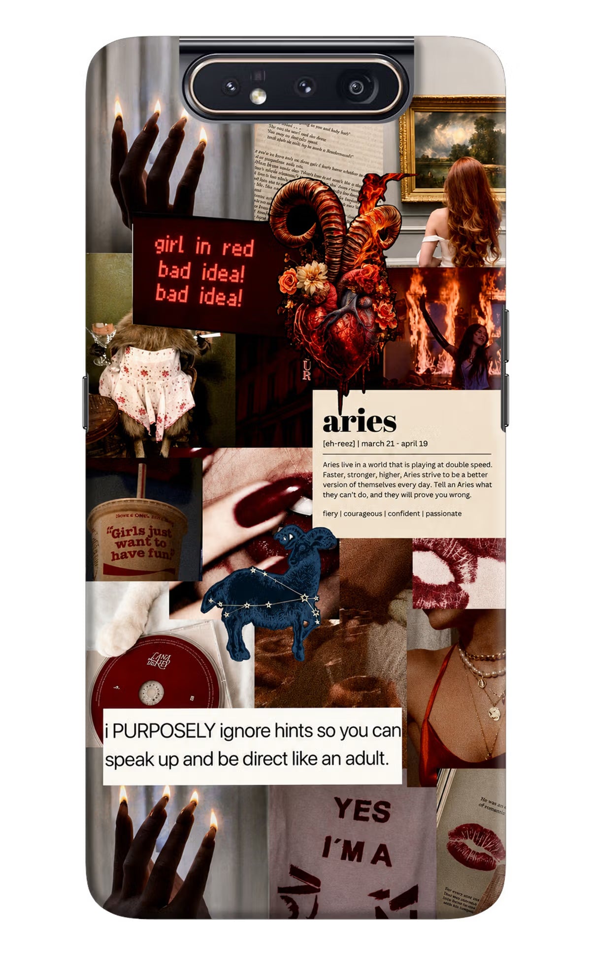 Zodiac Aries Samsung A80 Back Cover - Zodiac Aries Samsung A80 Back Cover Zodiac Aries Samsung A80 Back Cover