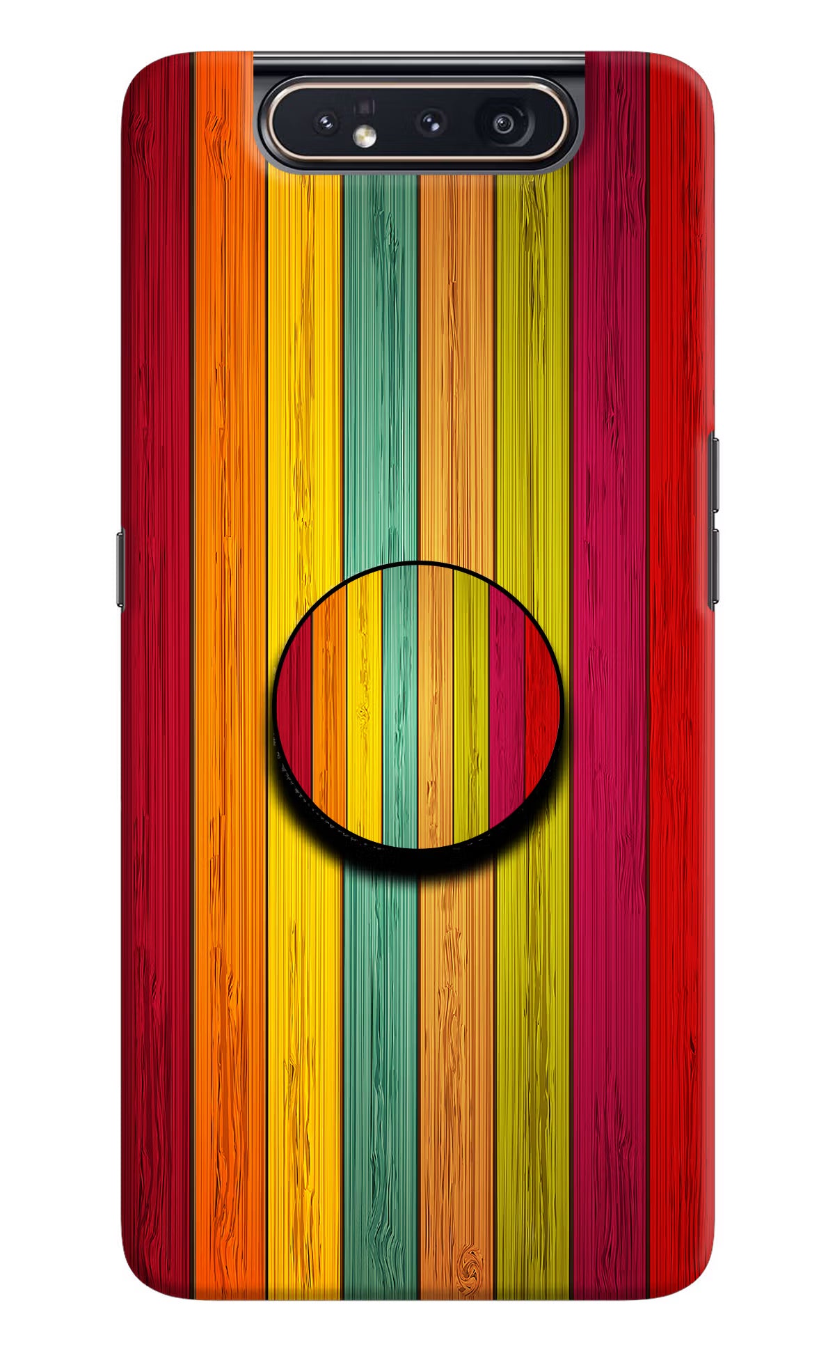 Multicolor Wooden Samsung A80 Pop Case - Multicolor Wooden Samsung A80 Pop Case by Casekaro Multicolor Wooden Samsung A80 Pop Case by Casekaro