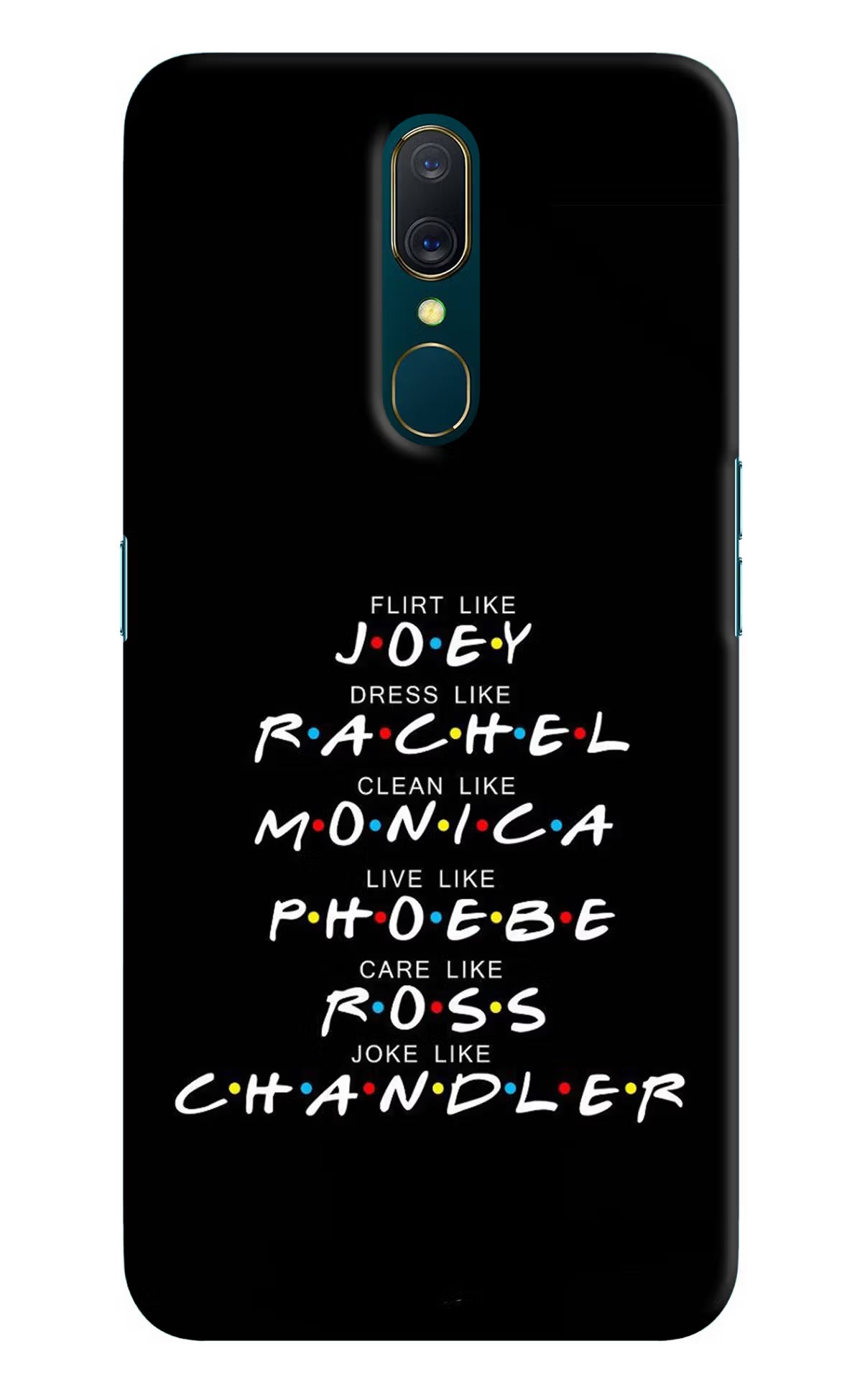 FRIENDS Character Oppo A9 Back Cover - FRIENDS Character Oppo A9 Hard Case Back Cover by Casekaro FRIENDS Character Oppo A9 Hard Case Back Cover by Casekaro