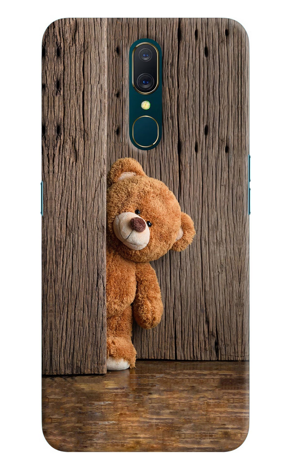 Teddy Wooden Oppo A9 Back Cover - Teddy Wooden Oppo A9 Hard Case Back Cover by Casekaro Teddy Wooden Oppo A9 Hard Case Back Cover by Casekaro