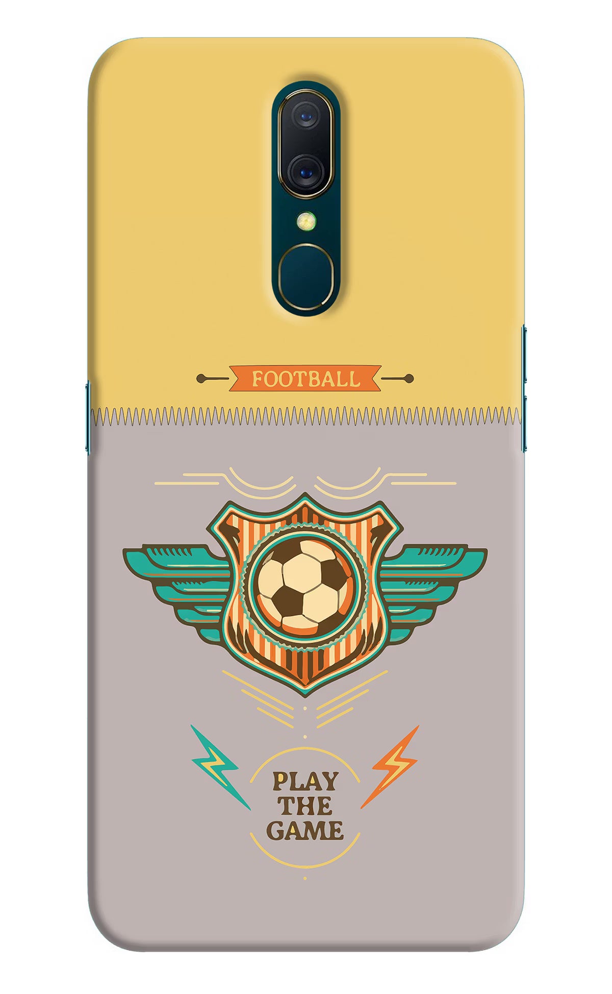 Football Oppo A9 Back Cover - Football Oppo A9 Hard Case Back Cover by Casekaro Football Oppo A9 Hard Case Back Cover by Casekaro