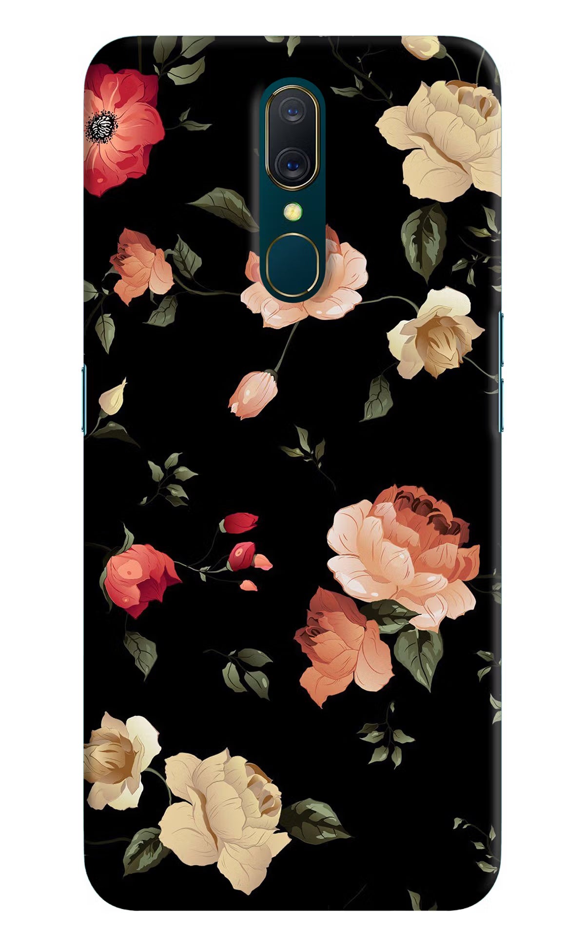 Flowers Oppo A9 Back Cover - Flowers Oppo A9 Hard Case Back Cover by Casekaro Flowers Oppo A9 Hard Case Back Cover by Casekaro