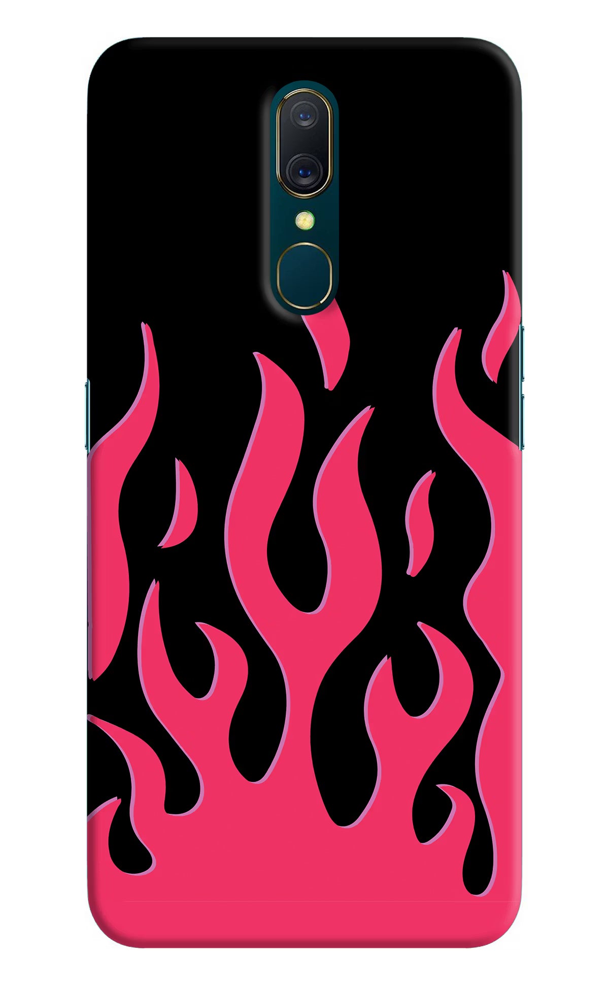 Fire Flames Oppo A9 Back Cover - Fire Flames Oppo A9 Hard Case Back Cover by Casekaro Fire Flames Oppo A9 Hard Case Back Cover by Casekaro