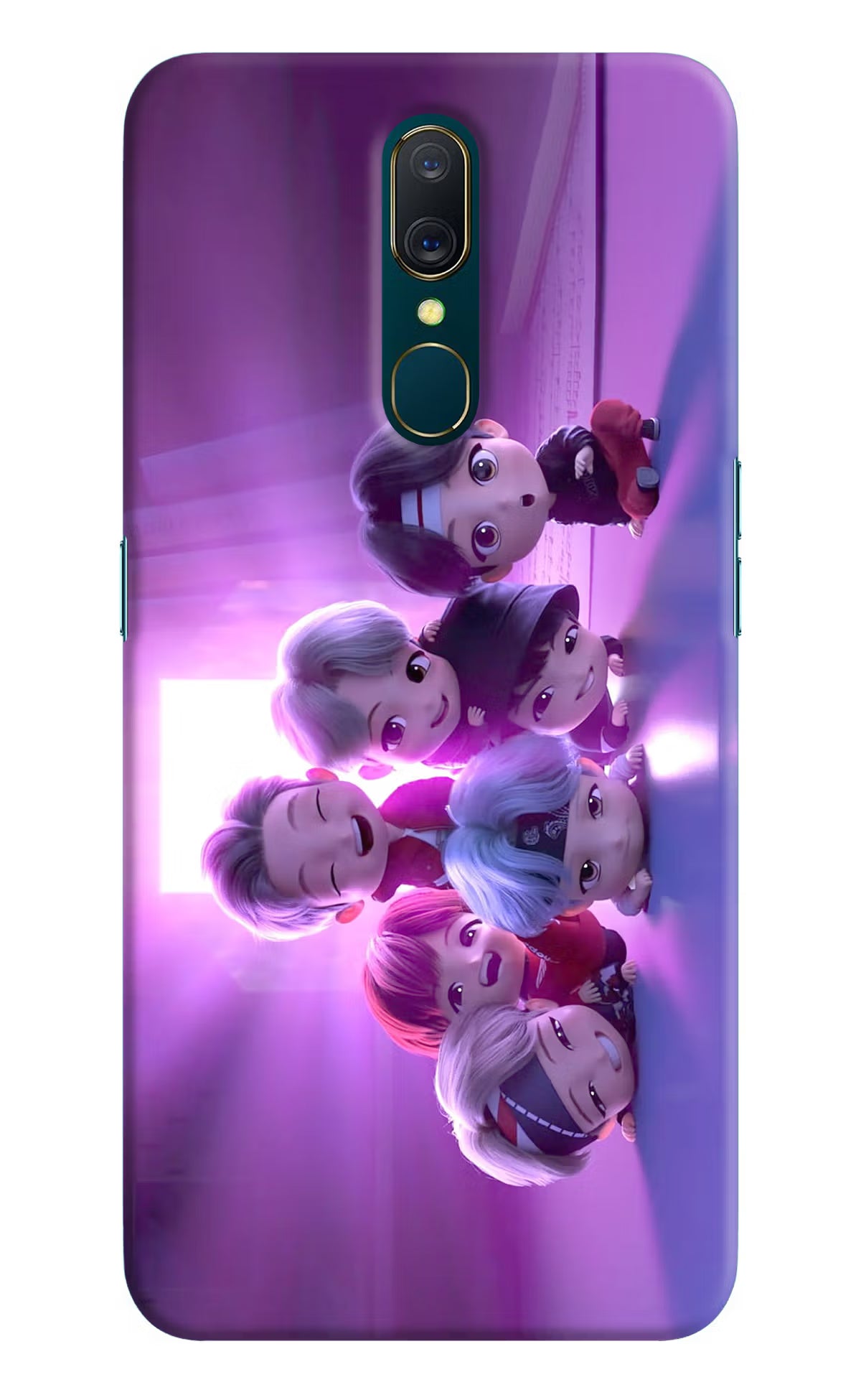 BTS Chibi Oppo A9 Back Cover - BTS Chibi Oppo A9 Hard Case Back Cover by Casekaro BTS Chibi Oppo A9 Hard Case Back Cover by Casekaro
