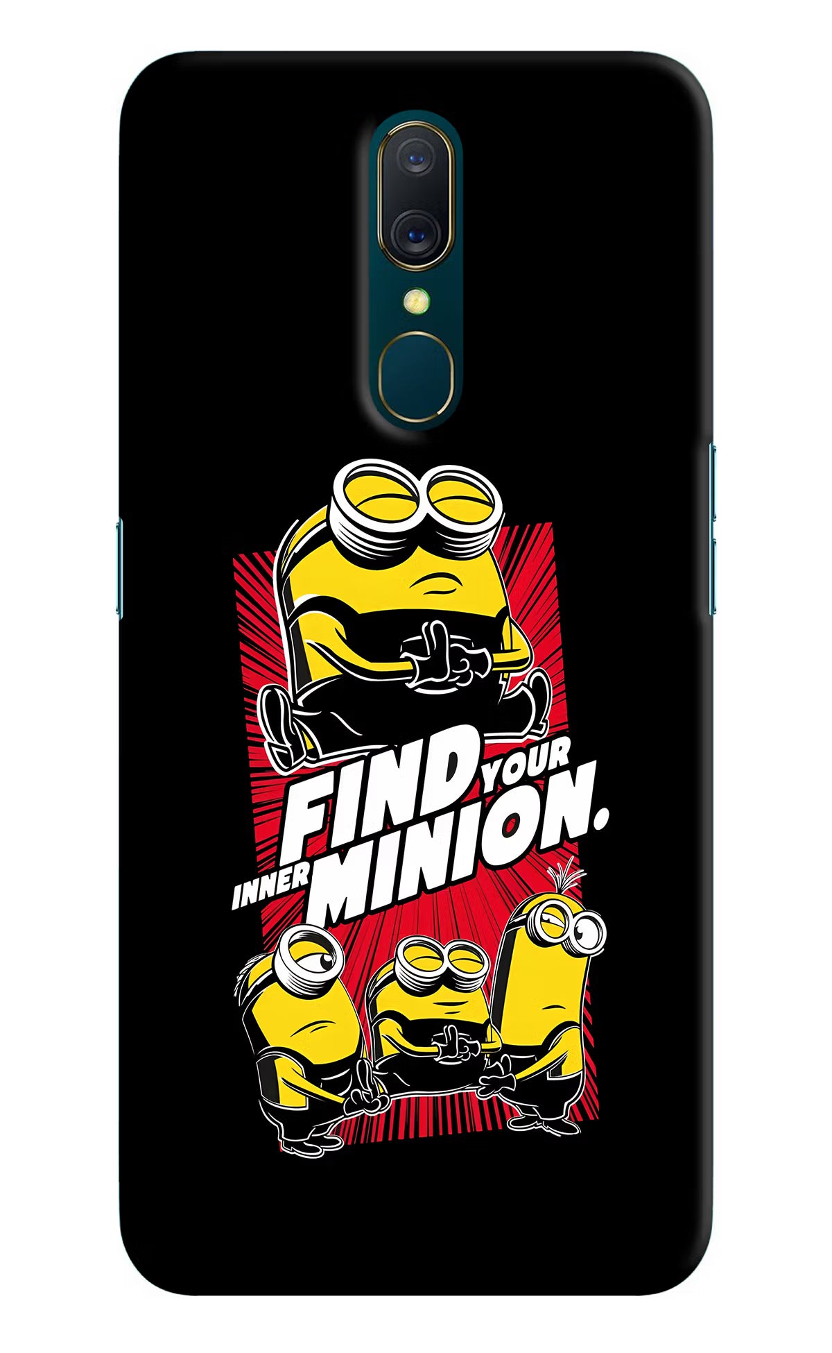 Find your inner Minion Oppo A9 Back Cover - Find your inner Minion Oppo A9 Hard Case Back Cover by Casekaro Find your inner Minion Oppo A9 Hard Case Back Cover by Casekaro