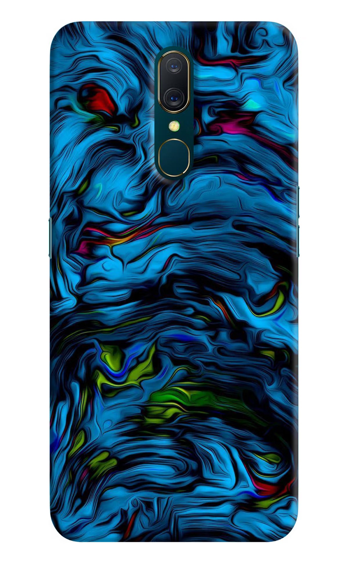 Dark Blue Abstract Oppo A9 Back Cover - Dark Blue Abstract Oppo A9 Hard Case Back Cover by Casekaro Dark Blue Abstract Oppo A9 Hard Case Back Cover by Casekaro