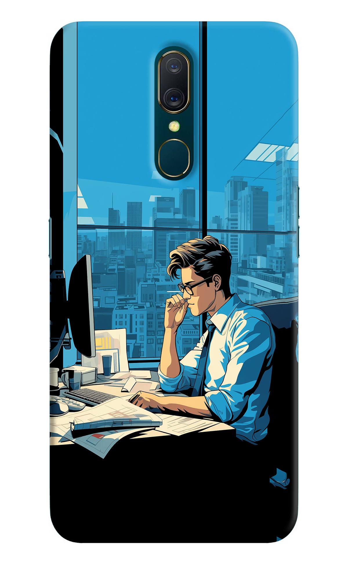 Focused Hustler (AI Generated) Oppo A9 Back Cover - Focused Hustler (AI Generated) Oppo A9 Hard Case Back Cover by Casekaro Focused Hustler (AI Generated) Oppo A9 Hard Case Back Cover by Casekaro