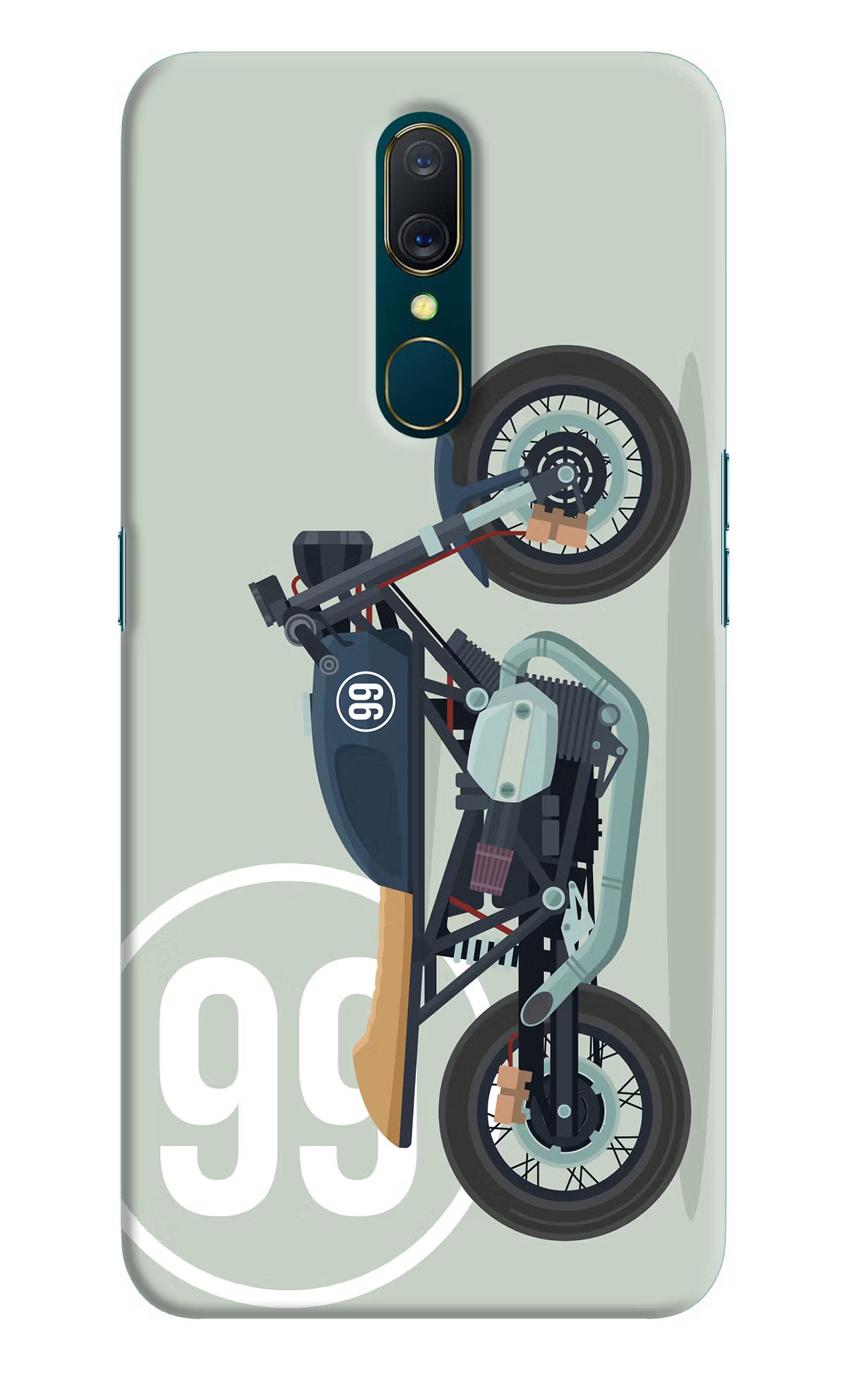 Classic Cafe Racer 99 Oppo A9 Back Cover - Classic Cafe Racer 99 Oppo A9 Hard Case Back Cover by Casekaro Classic Cafe Racer 99 Oppo A9 Hard Case Back Cover by Casekaro