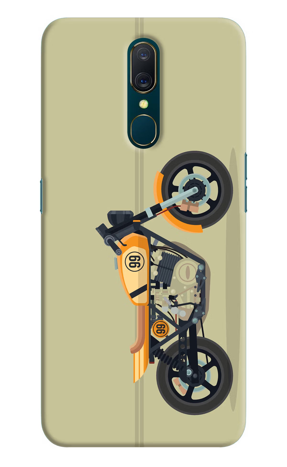 Vertical Speedster Oppo A9 Back Cover - Vertical Speedster Oppo A9 Hard Case Back Cover by Casekaro Vertical Speedster Oppo A9 Hard Case Back Cover by Casekaro