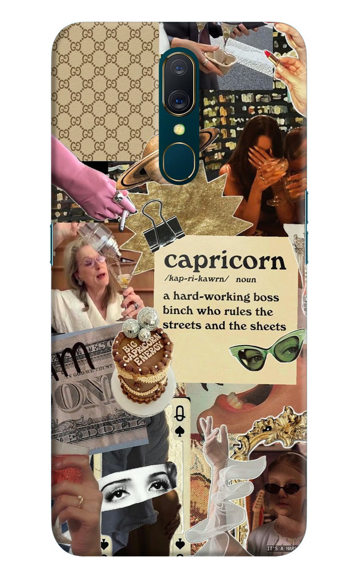 Capricorn Zodiac Oppo A9 Back Cover - Capricorn Zodiac Oppo A9 Hard Case Back Cover by Casekaro Capricorn Zodiac Oppo A9 Hard Case Back Cover by Casekaro