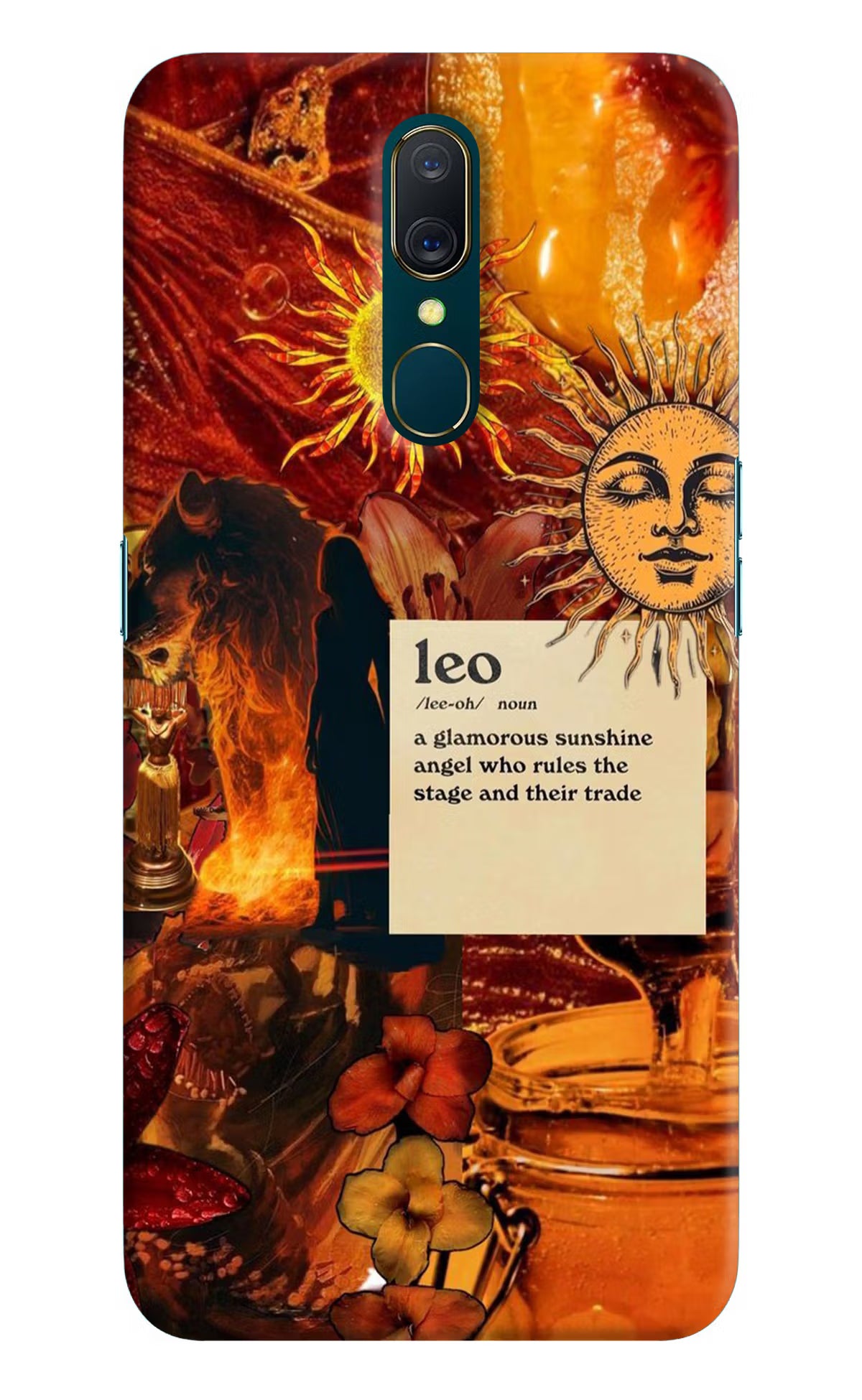 Leo Zodiac Oppo A9 Back Cover - Leo Zodiac Oppo A9 Hard Case Back Cover by Casekaro Leo Zodiac Oppo A9 Hard Case Back Cover by Casekaro