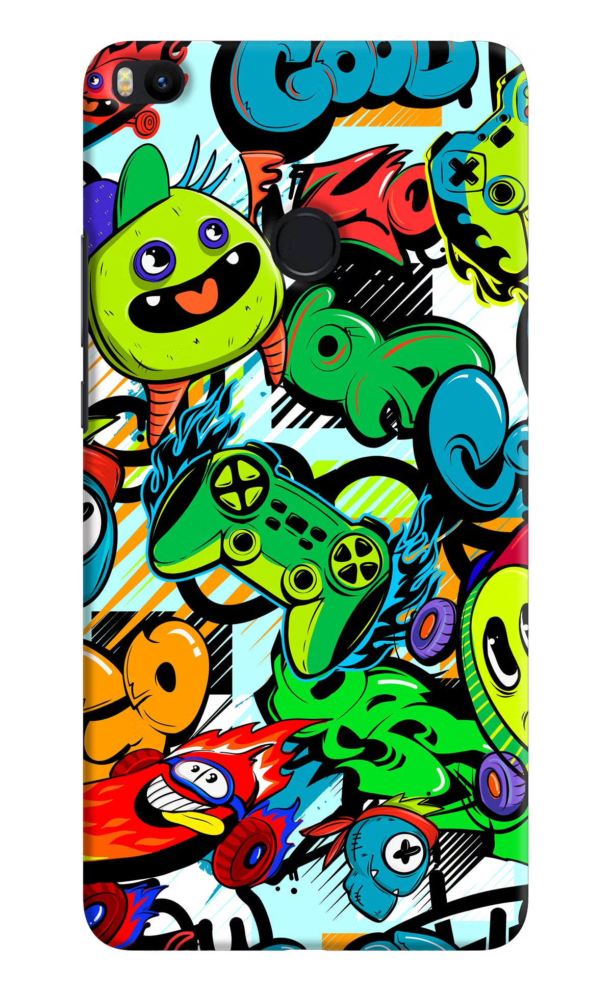 Game Doodle Mi Max 2 Back Cover - Game Doodle Mi Max 2 Hard Case Back Cover by Casekaro Game Doodle Mi Max 2 Hard Case Back Cover by Casekaro