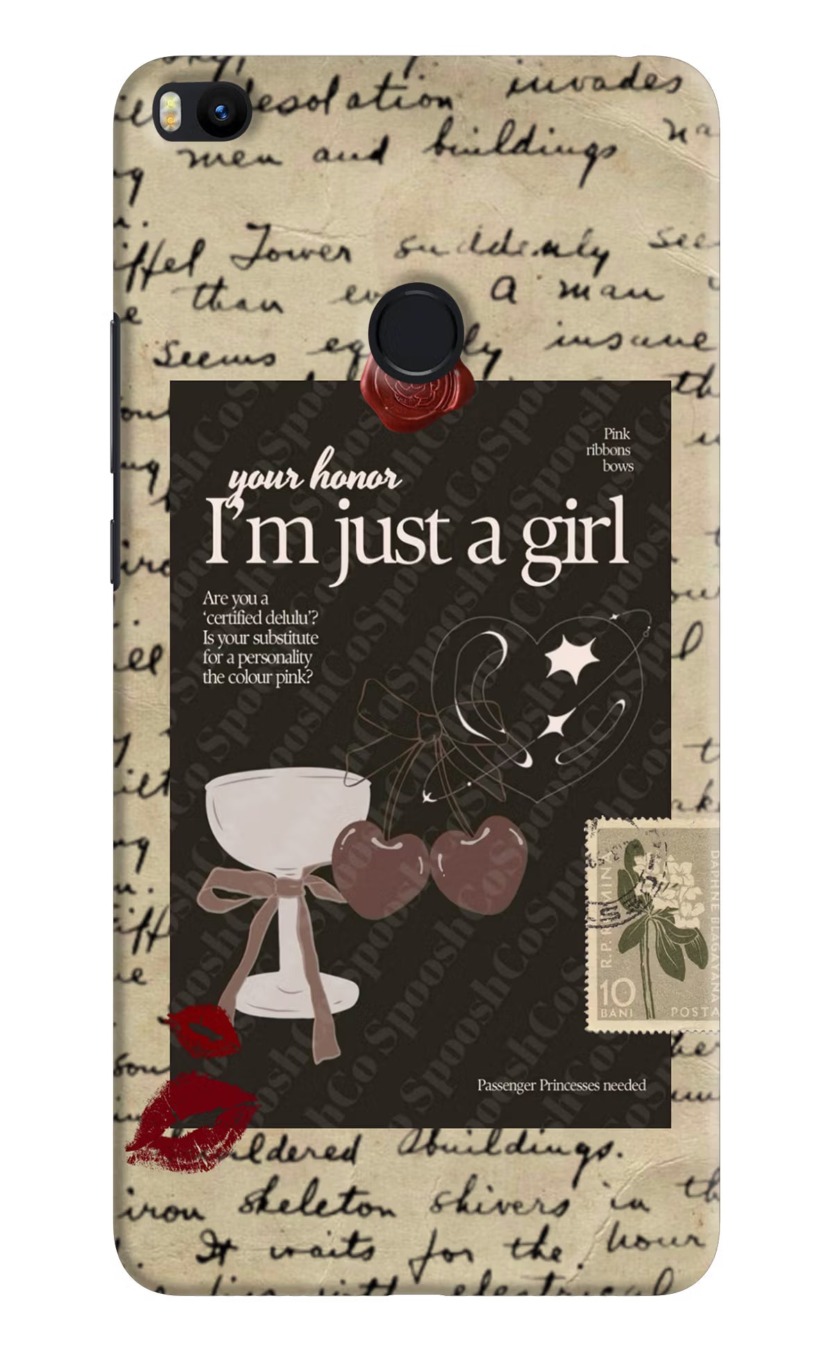 I am just a girl Mi Max 2 Back Cover - I am just a girl Mi Max 2 Hard Case Back Cover by Casekaro I am just a girl Mi Max 2 Hard Case Back Cover by Casekaro