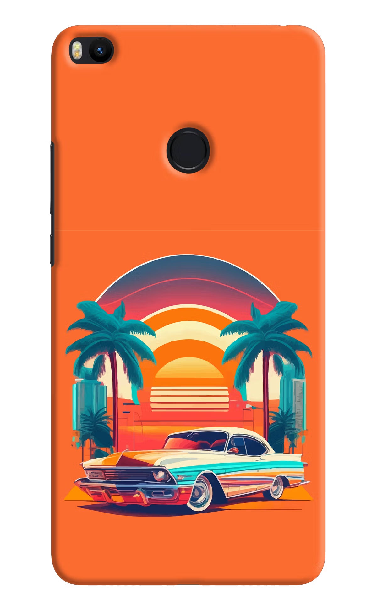 Palm Drive 80s Mi Max 2 Back Cover - Palm Drive 80s Mi Max 2 Hard Case Back Cover by Casekaro Palm Drive 80s Mi Max 2 Hard Case Back Cover by Casekaro