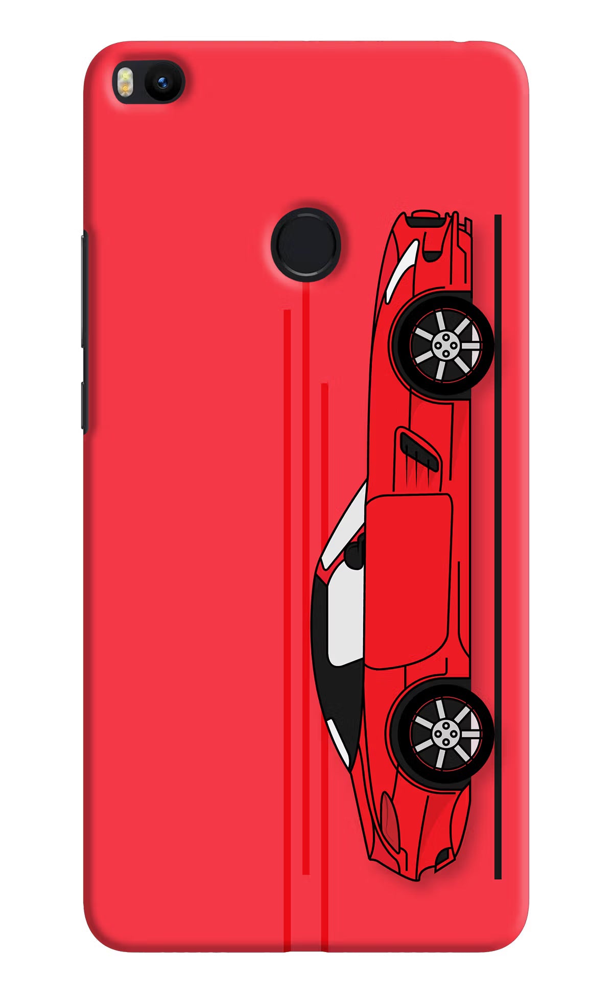Red Velocity Mi Max 2 Back Cover - Red Velocity Mi Max 2 Hard Case Back Cover by Casekaro Red Velocity Mi Max 2 Hard Case Back Cover by Casekaro