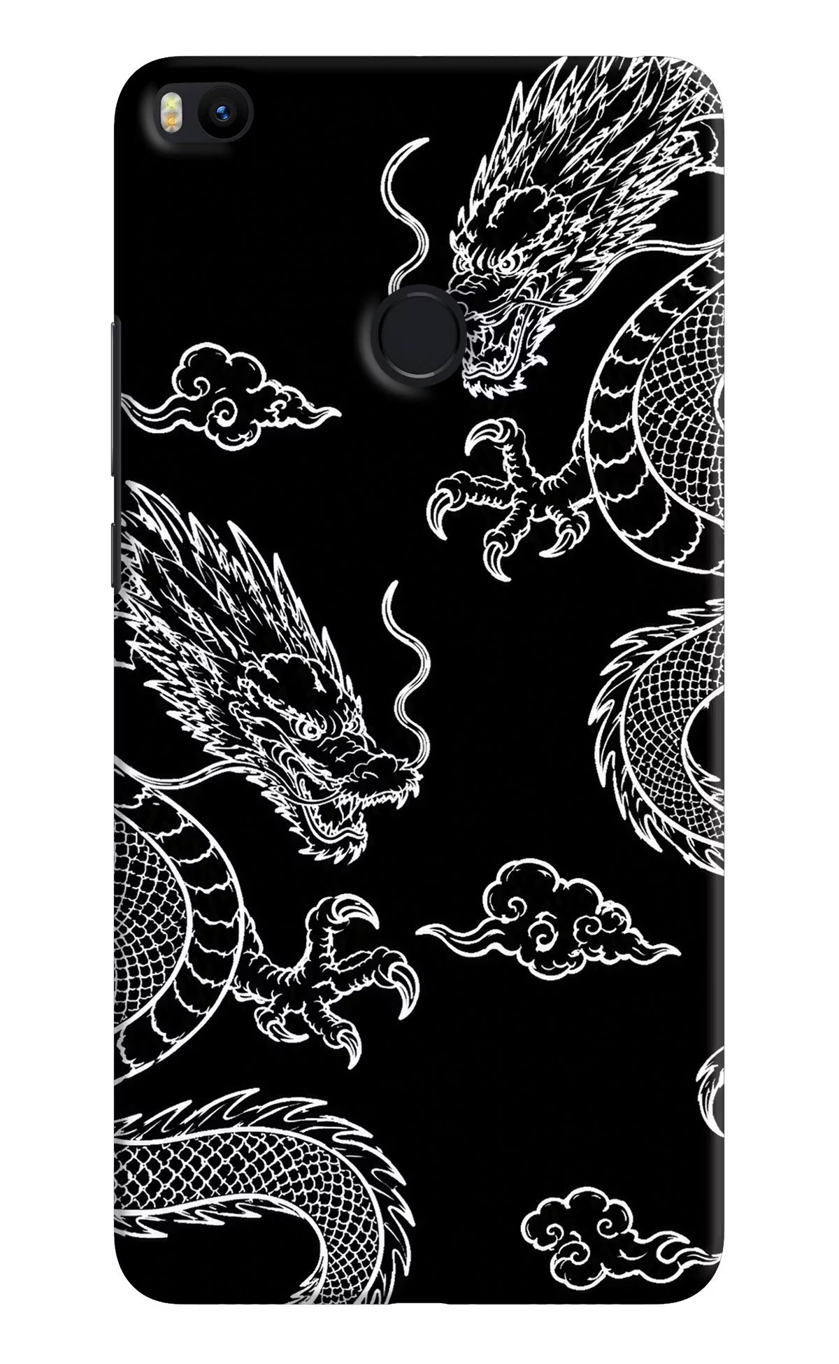 Twin Dragons Mi Max 2 Back Cover - Twin Dragons Mi Max 2 Hard Case Back Cover by Casekaro Twin Dragons Mi Max 2 Hard Case Back Cover by Casekaro