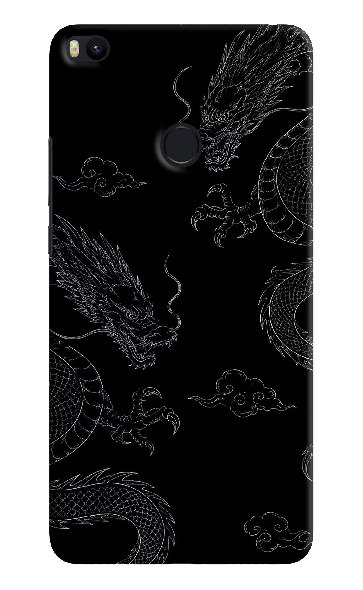Twin Dragons Mi Max 2 Back Cover - Twin Dragons Mi Max 2 Hard Case Back Cover by Casekaro Twin Dragons Mi Max 2 Hard Case Back Cover by Casekaro