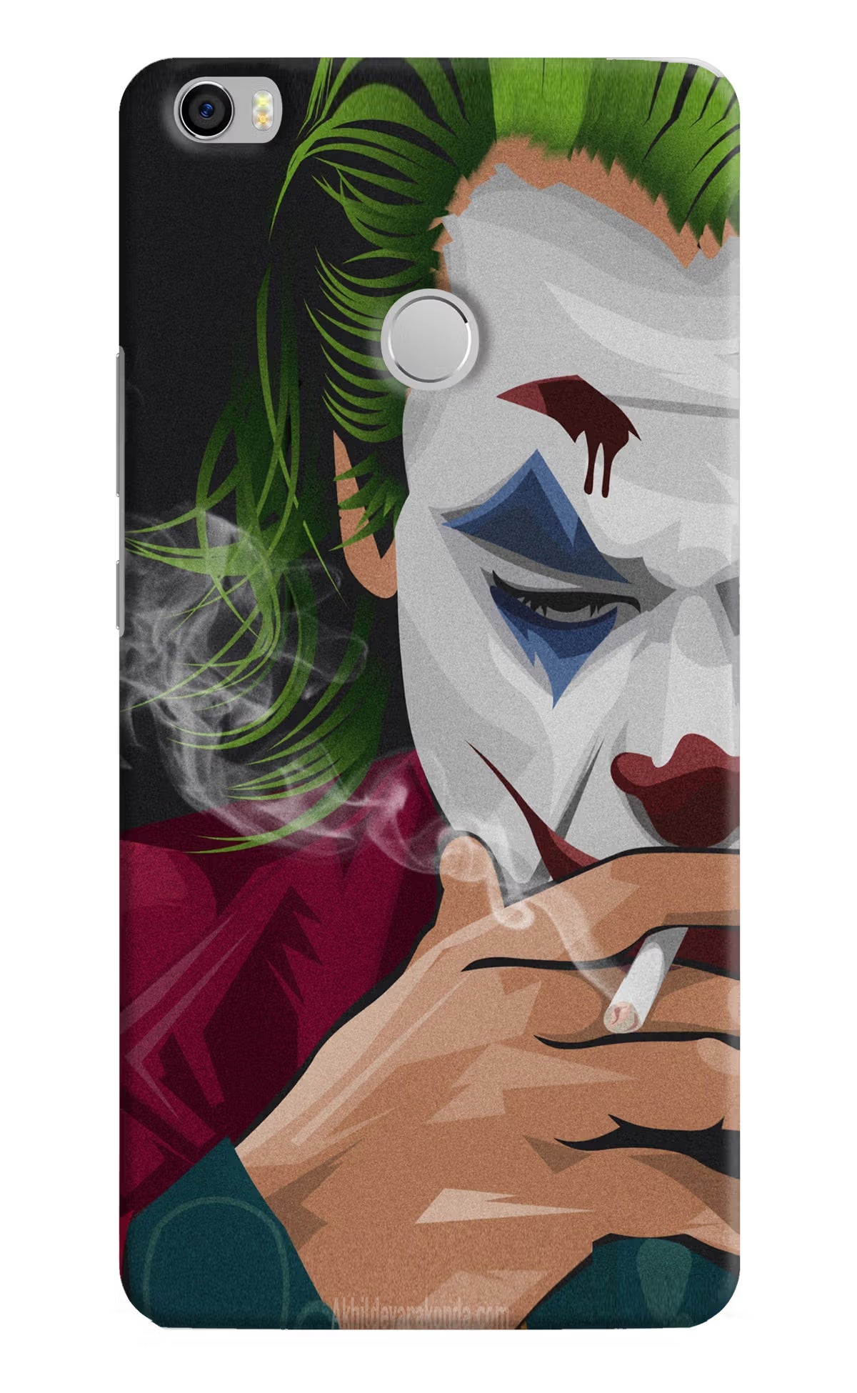 Joker Smoking Mi Max Back Cover - Joker Smoking Mi Max Hard Case Back Cover by Casekaro Joker Smoking Mi Max Hard Case Back Cover by Casekaro