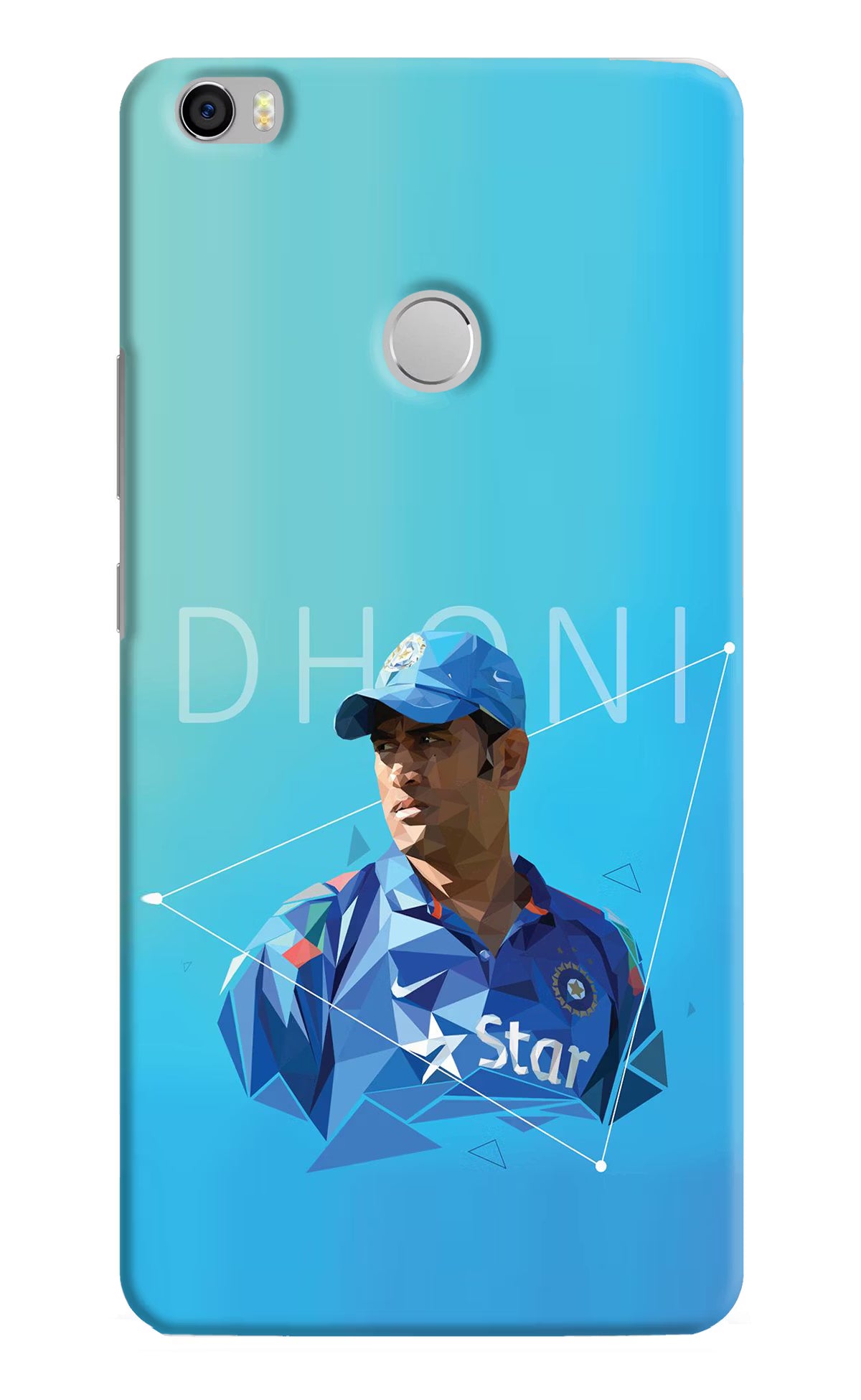 Dhoni Artwork Mi Max Back Cover - Dhoni Artwork Mi Max Hard Case Back Cover by Casekaro Dhoni Artwork Mi Max Hard Case Back Cover by Casekaro