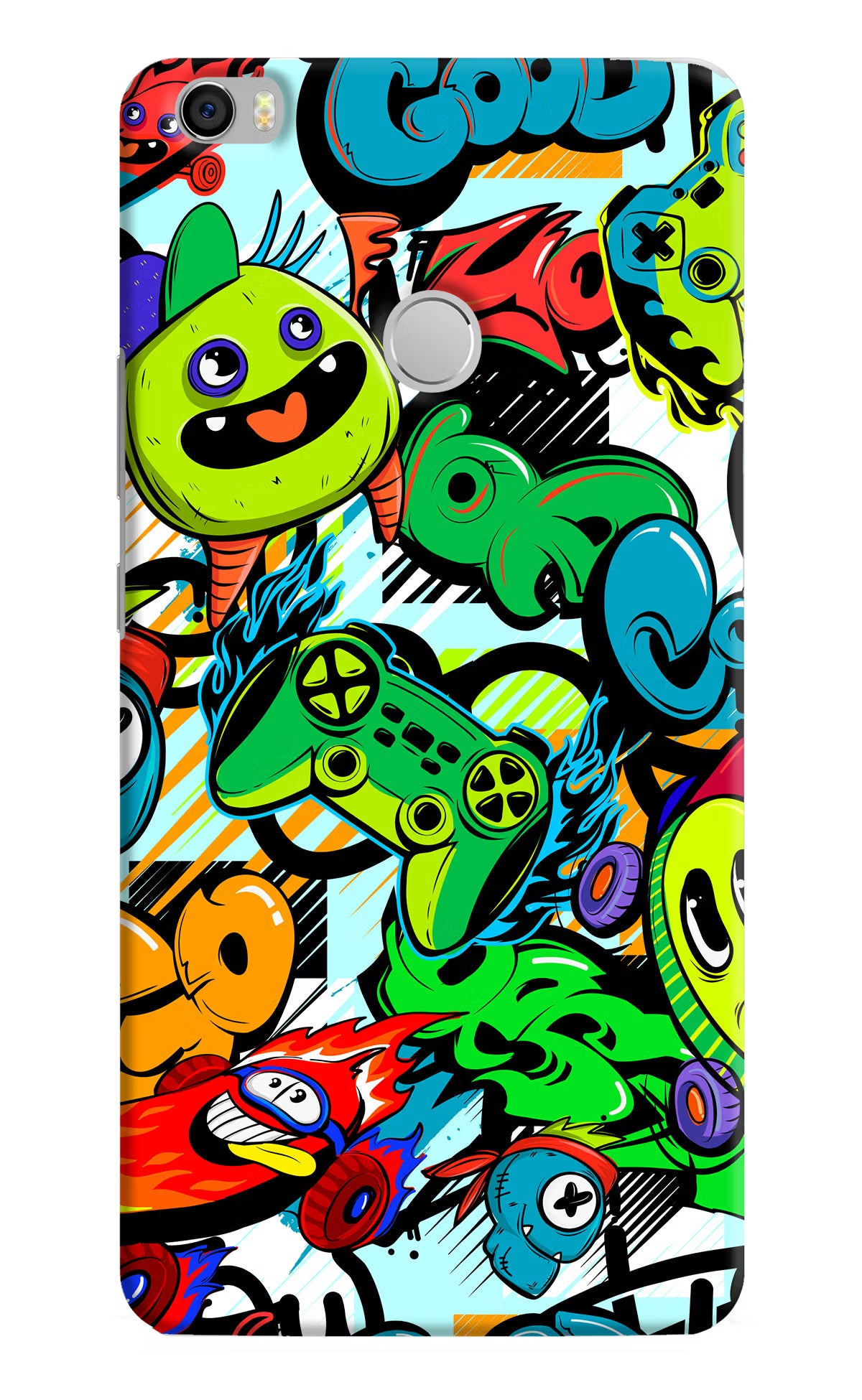 Game Doodle Mi Max Back Cover - Game Doodle Mi Max Hard Case Back Cover by Casekaro Game Doodle Mi Max Hard Case Back Cover by Casekaro
