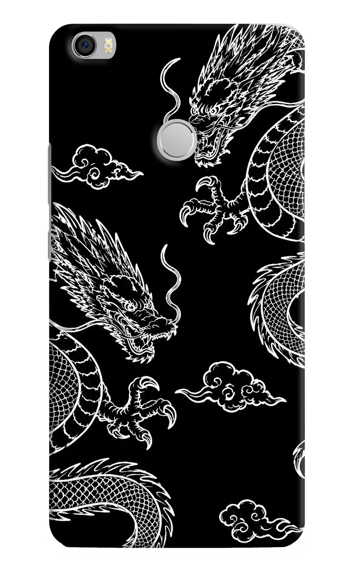 Twin Dragons Mi Max Back Cover - Twin Dragons Mi Max Hard Case Back Cover by Casekaro Twin Dragons Mi Max Hard Case Back Cover by Casekaro